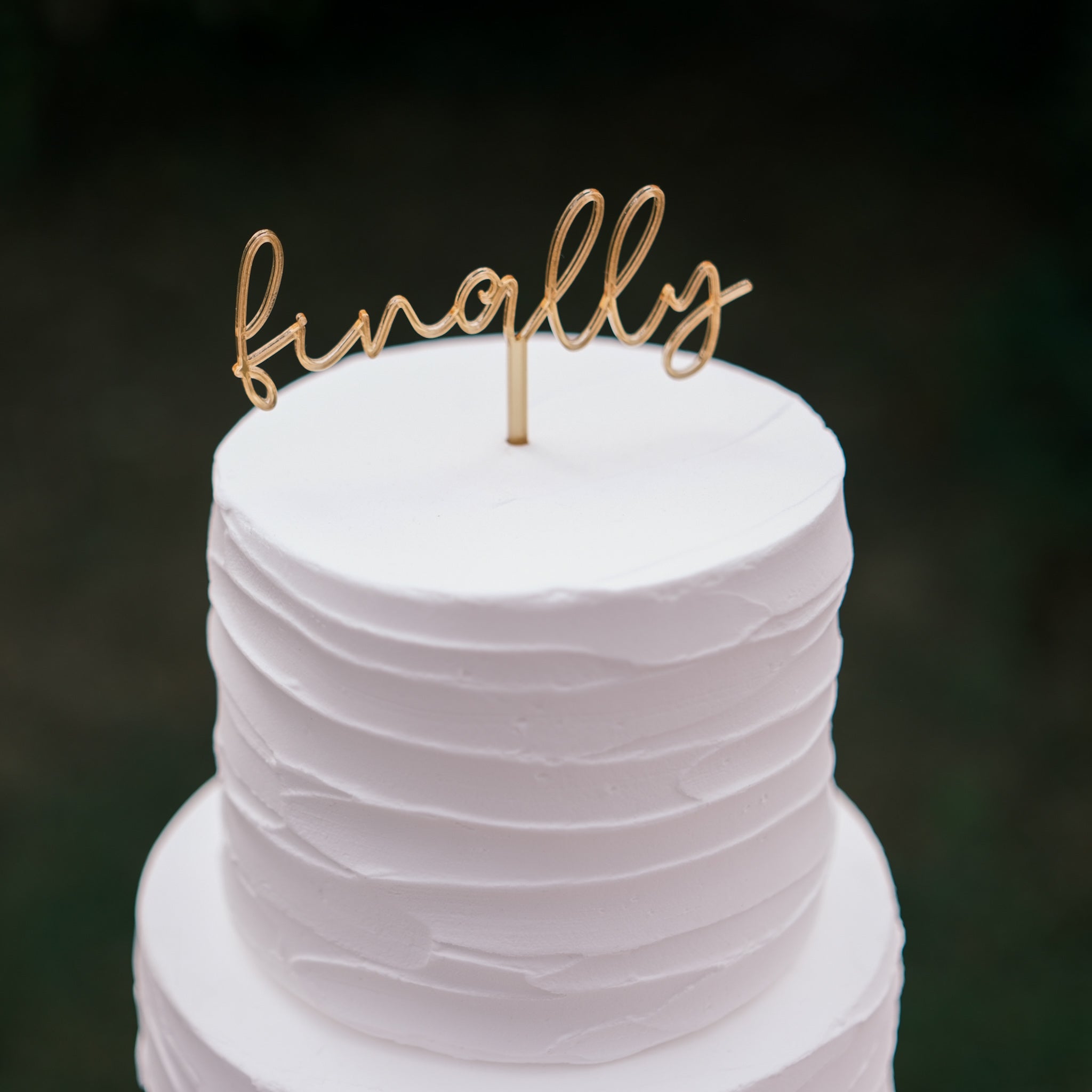 Engaged cake topper