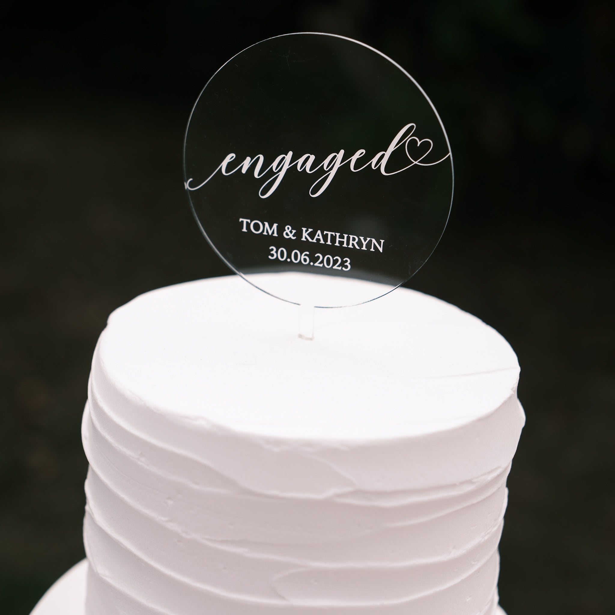 Personalised engaged cake topper