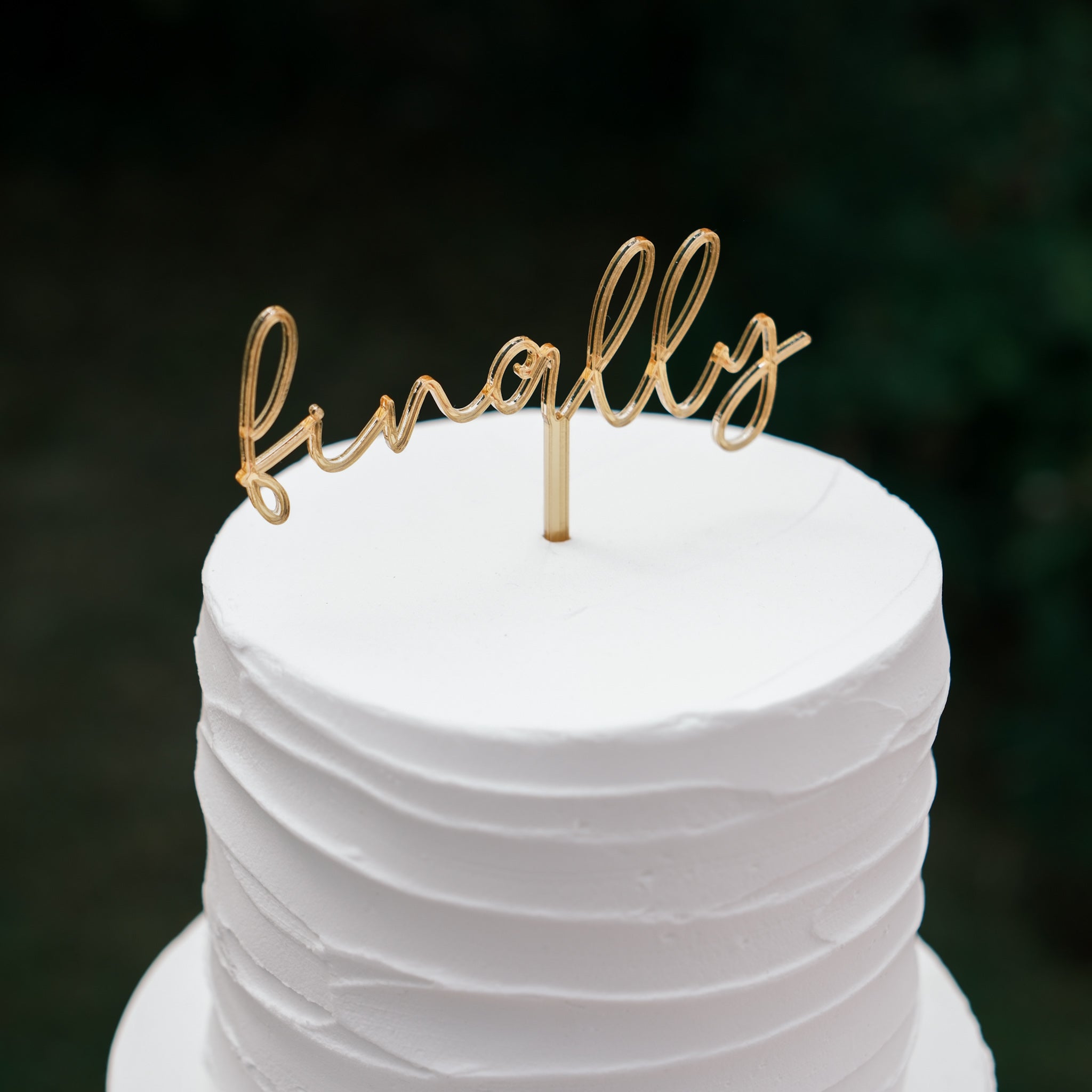 Finally cake topper