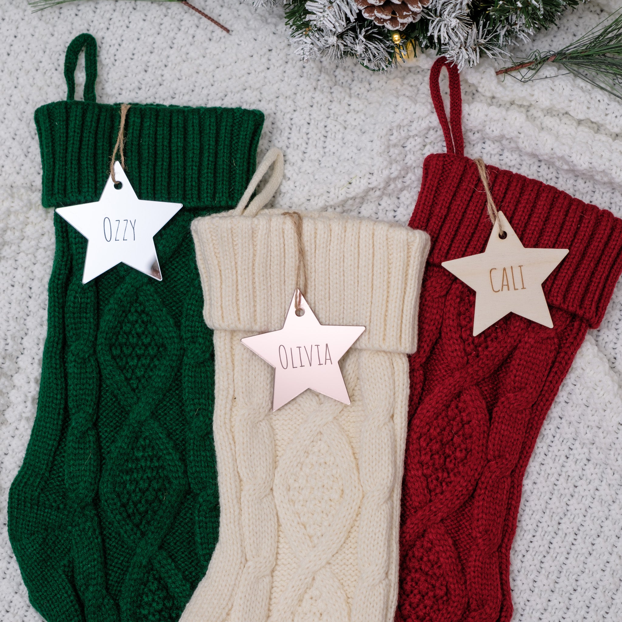 Personalised knitted stocking