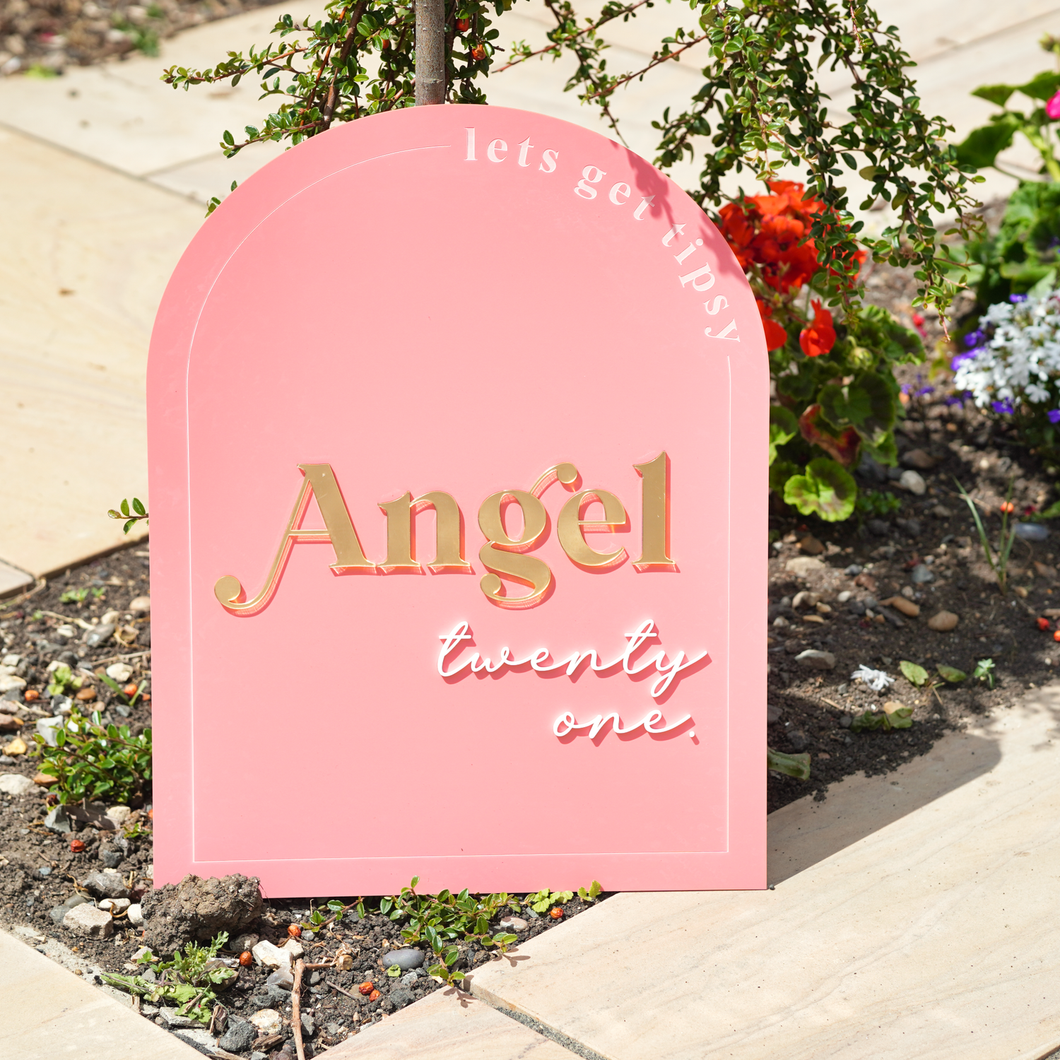 Lets get tipsy birthday sign