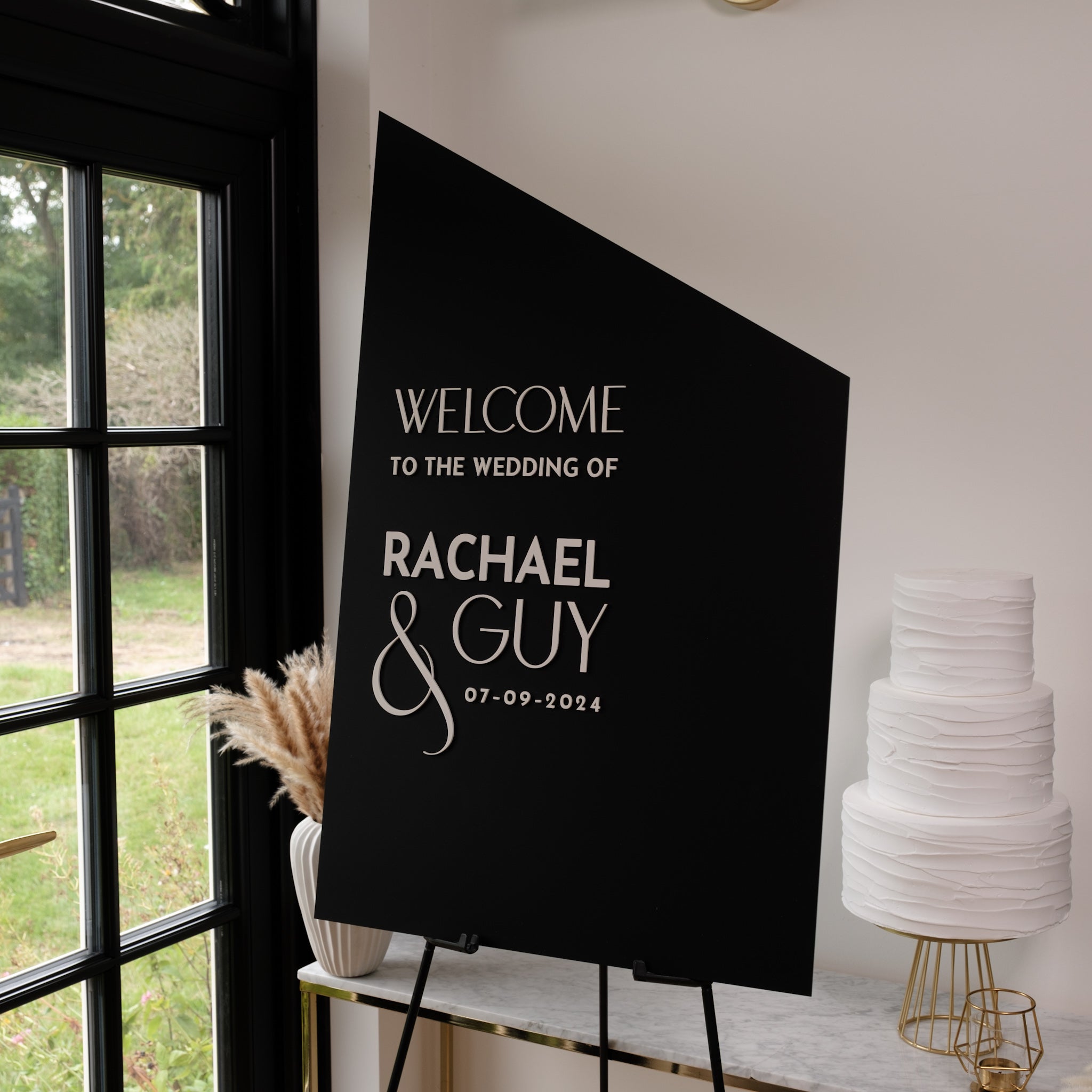 luxury wedding welcome sign wedding reception decor