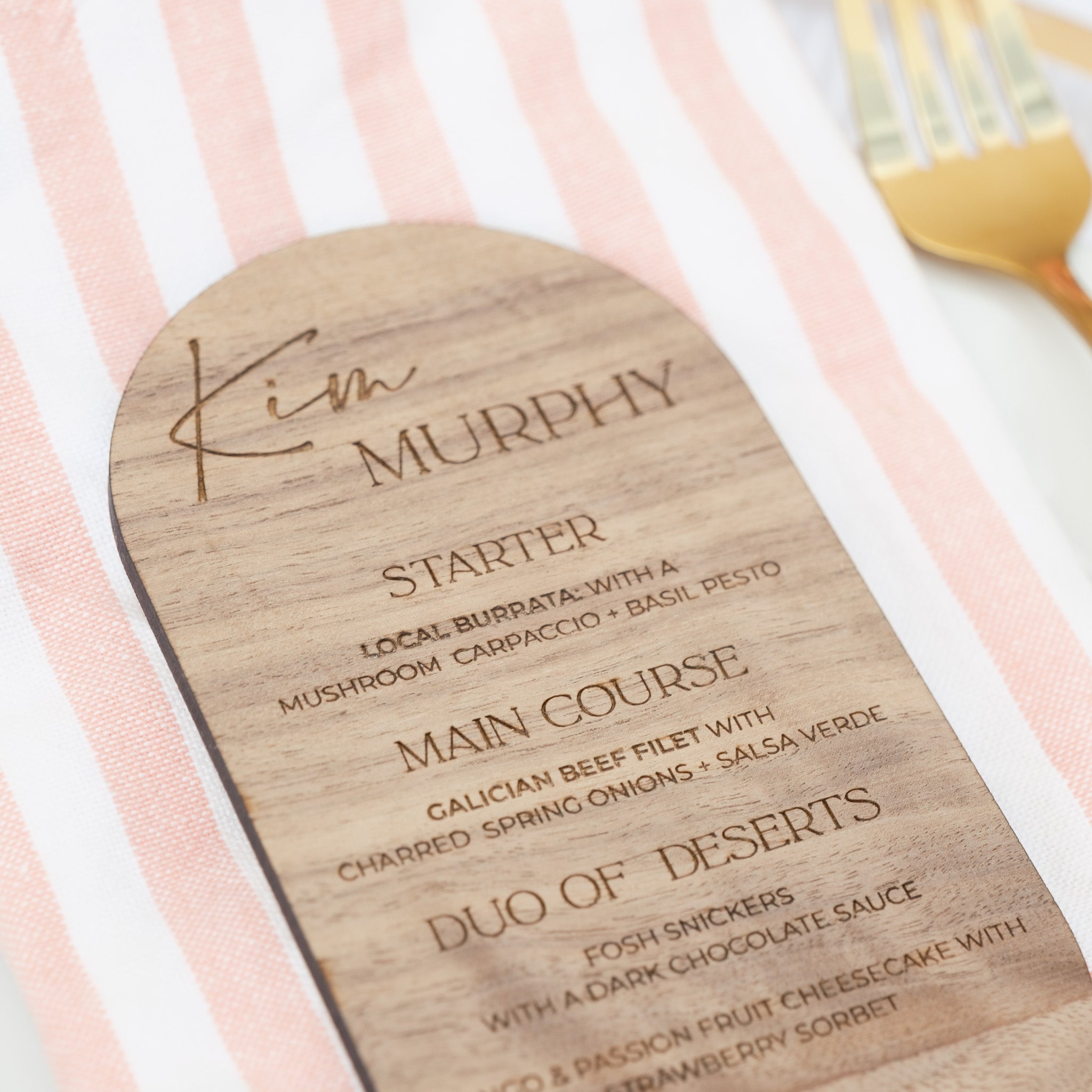 name settings with menu details