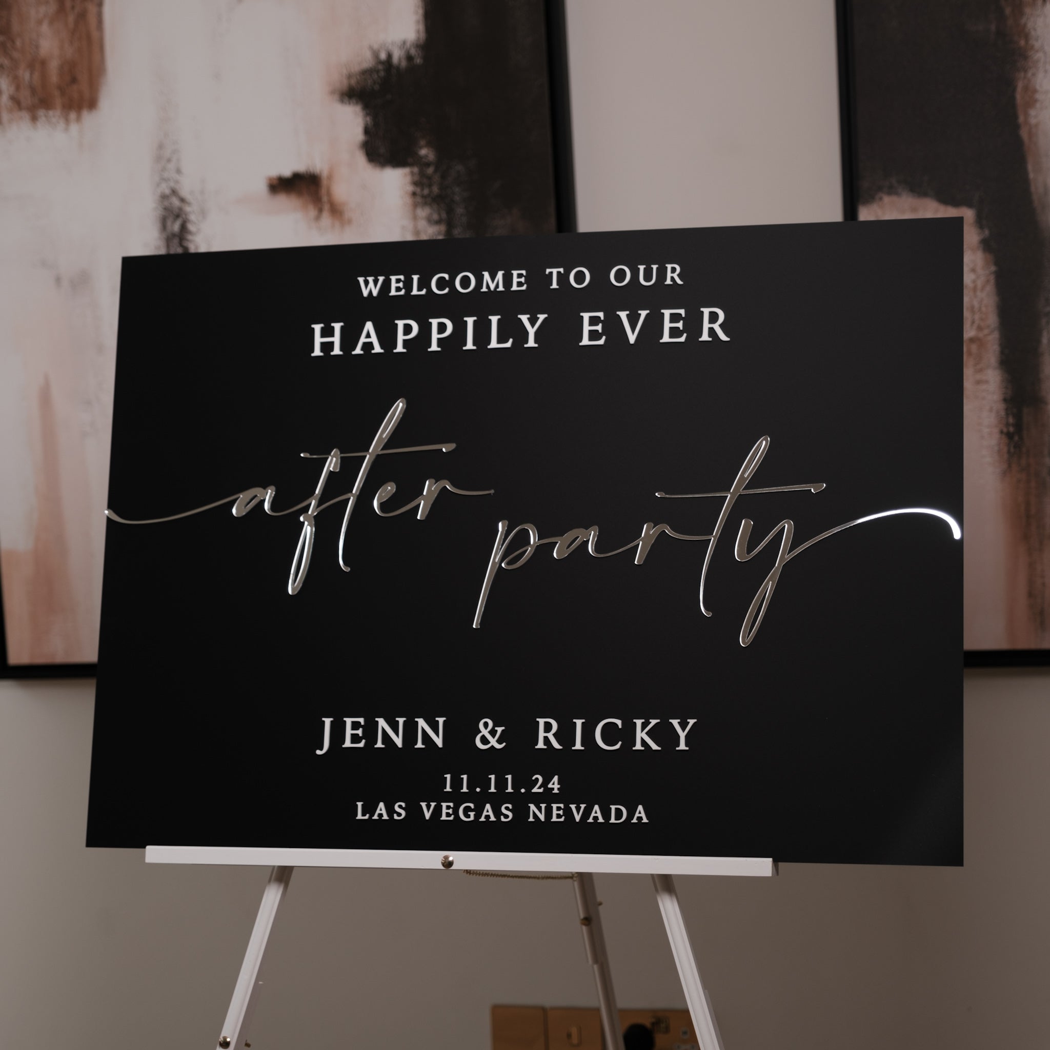 modern wedding signage wedding decorations