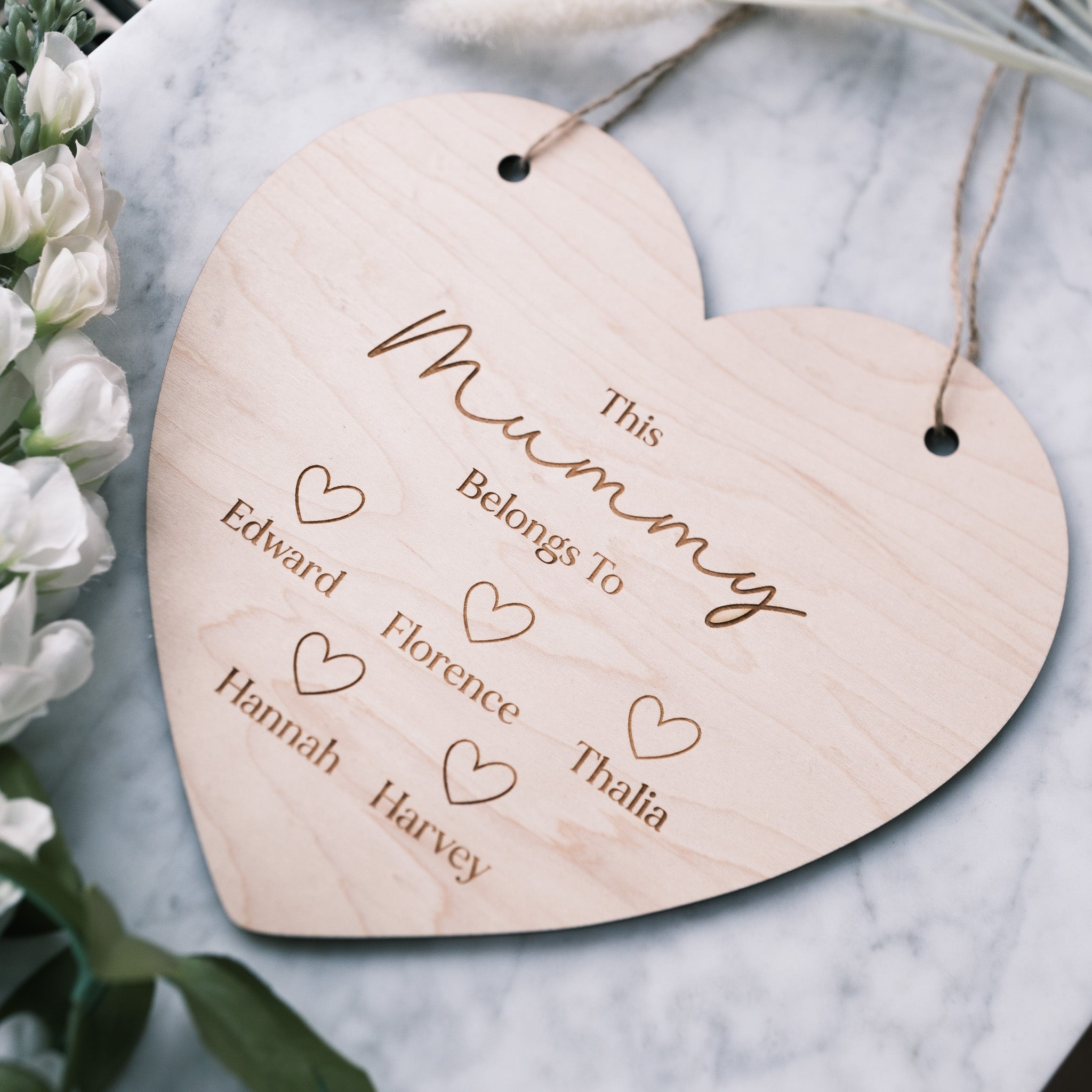 Personalised Heart Gift for mum Sign