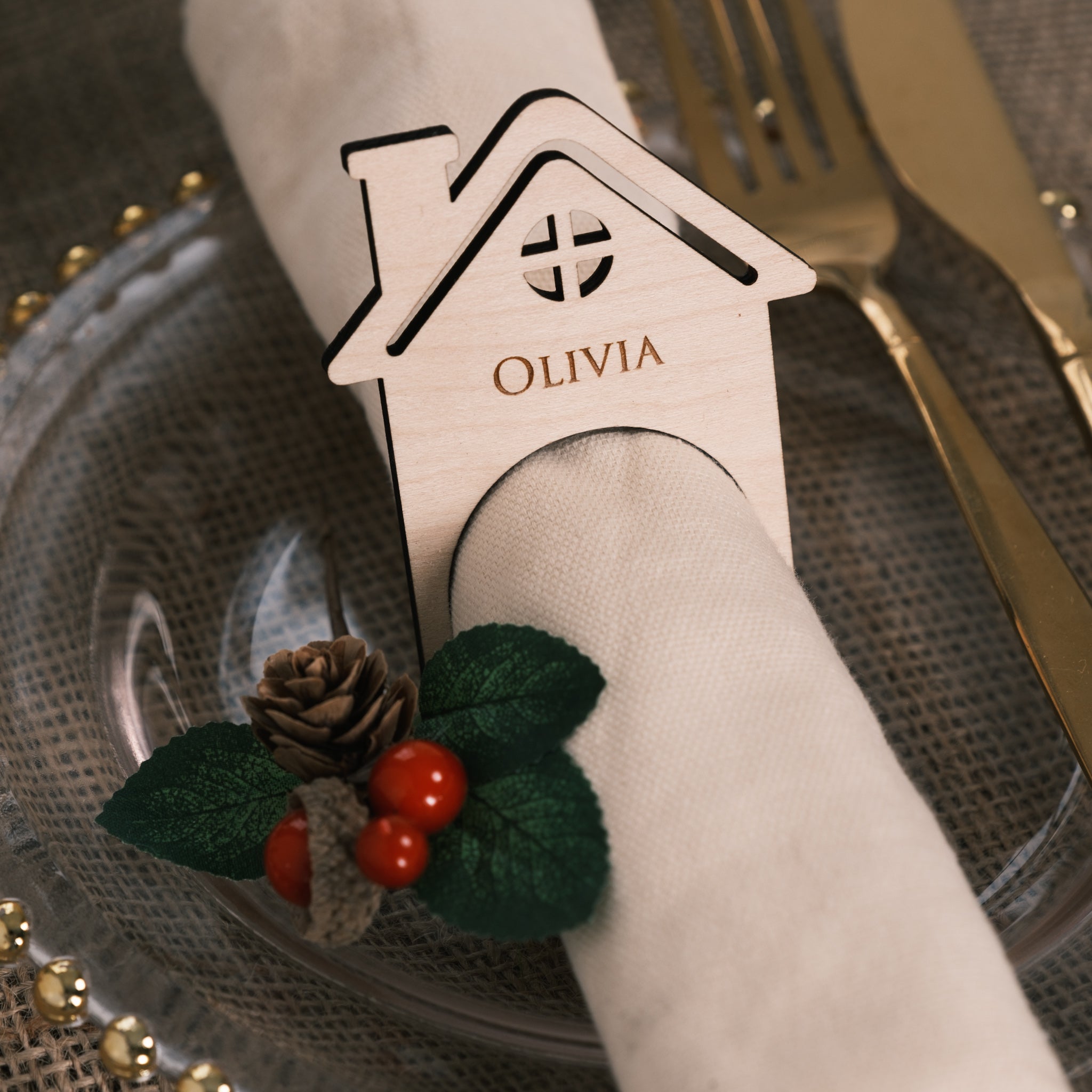 Napkin holder gingerbread house