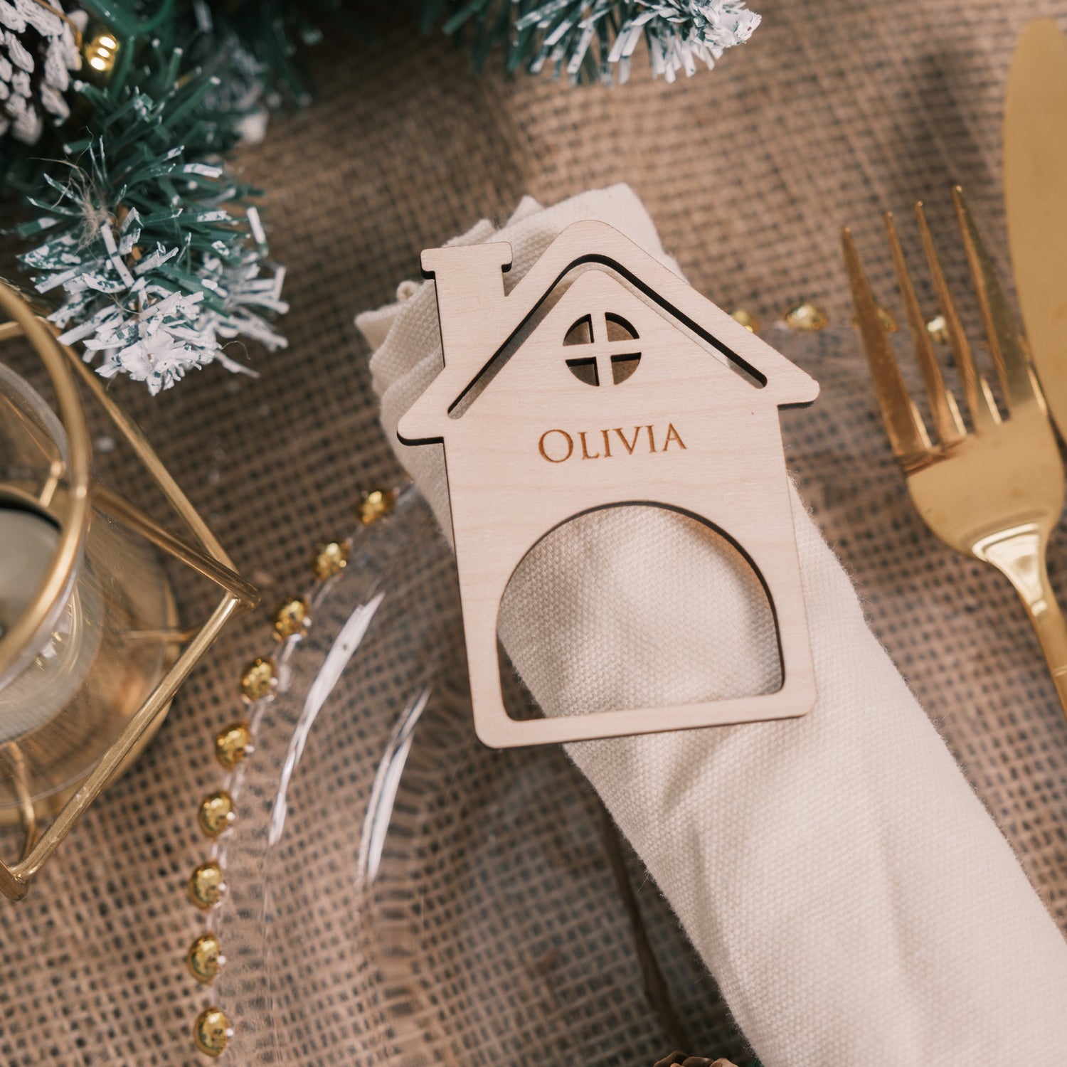 Napkin rings place names settings