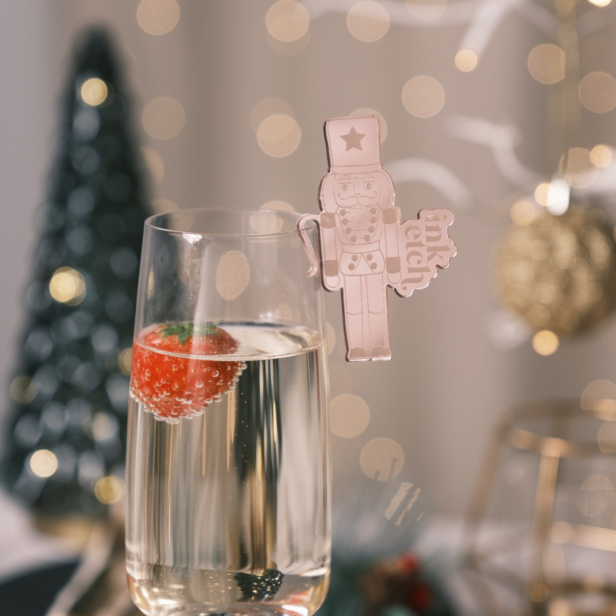 nut cracker drink charms christmas decor