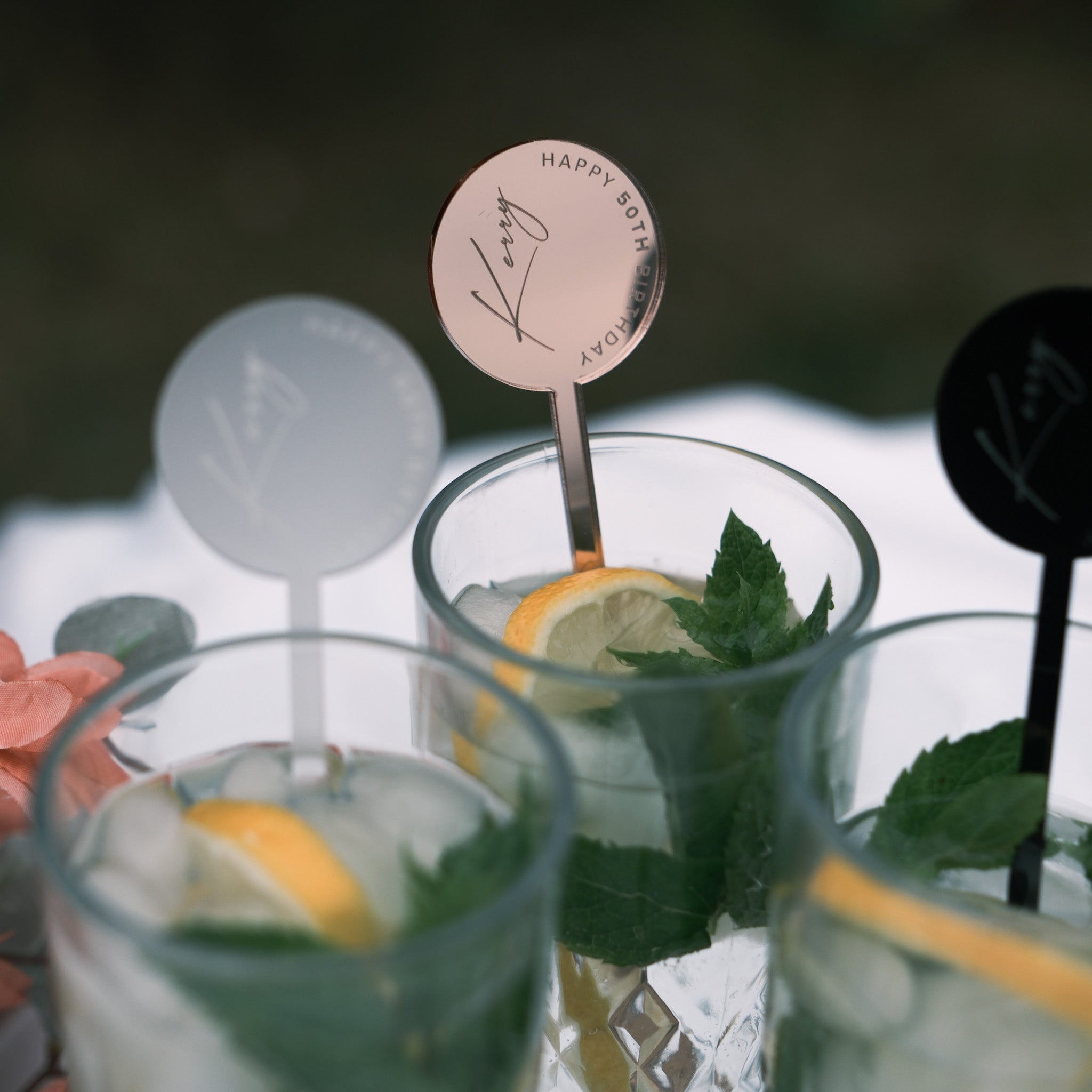 Personalised cocktail stirrers