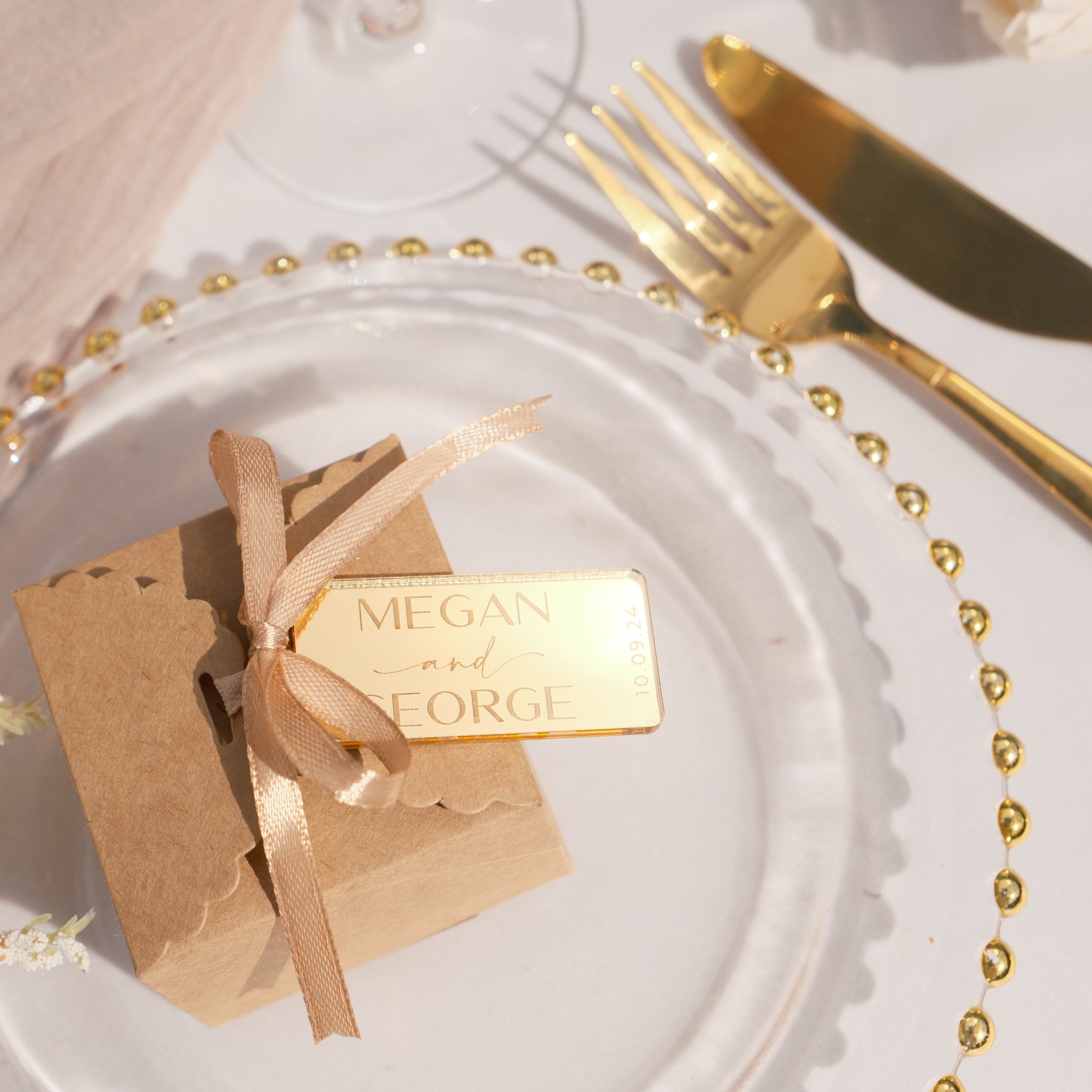 Personalised wedding favours