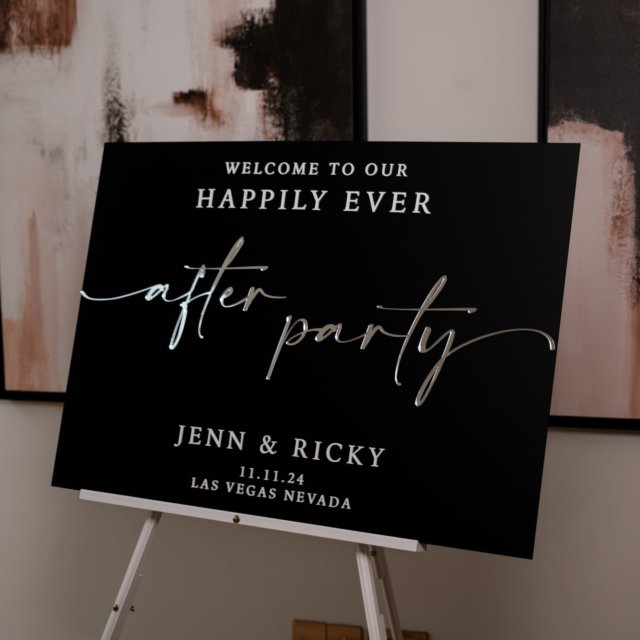 personalised acrylic welcome sign wedding decor