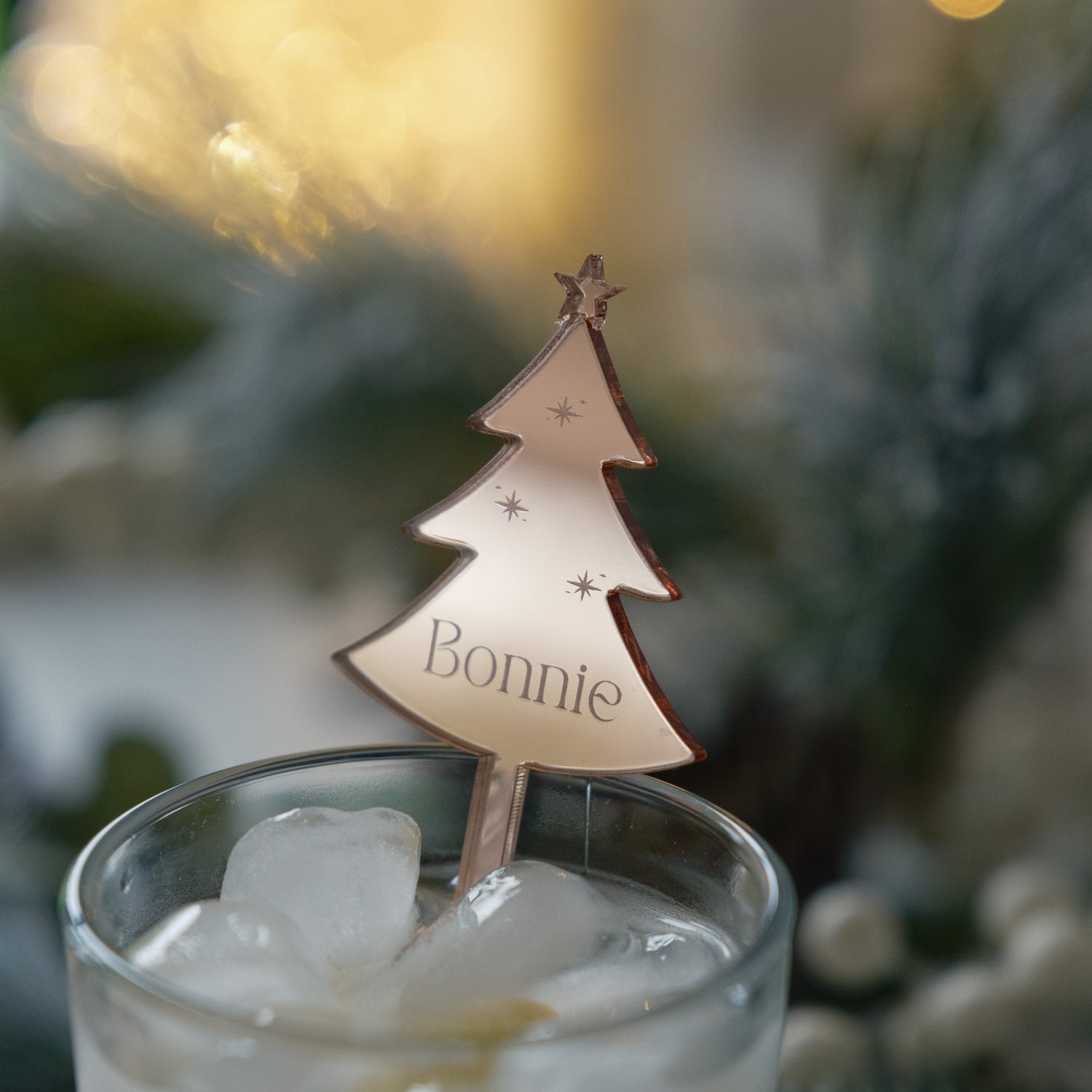personalised christmas drink stirrers