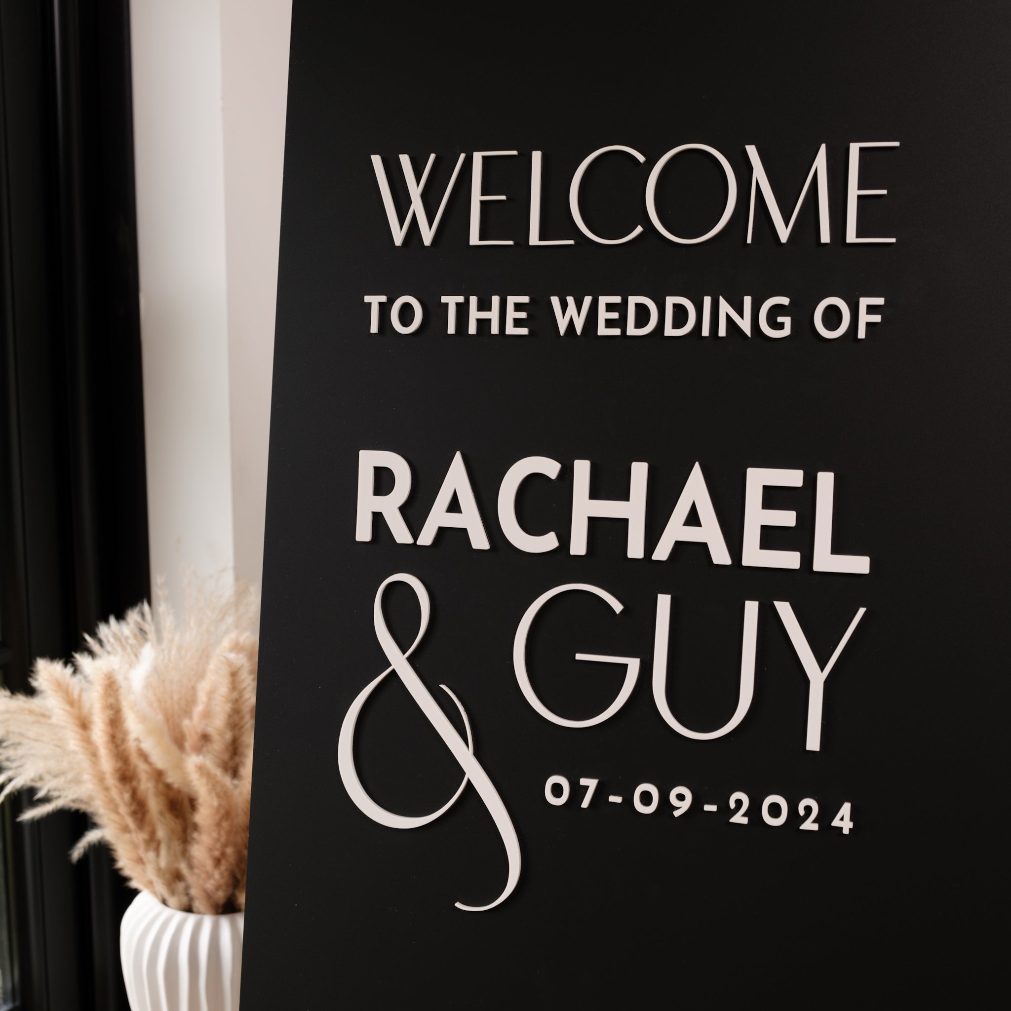 personalised welcome to our wedding sign