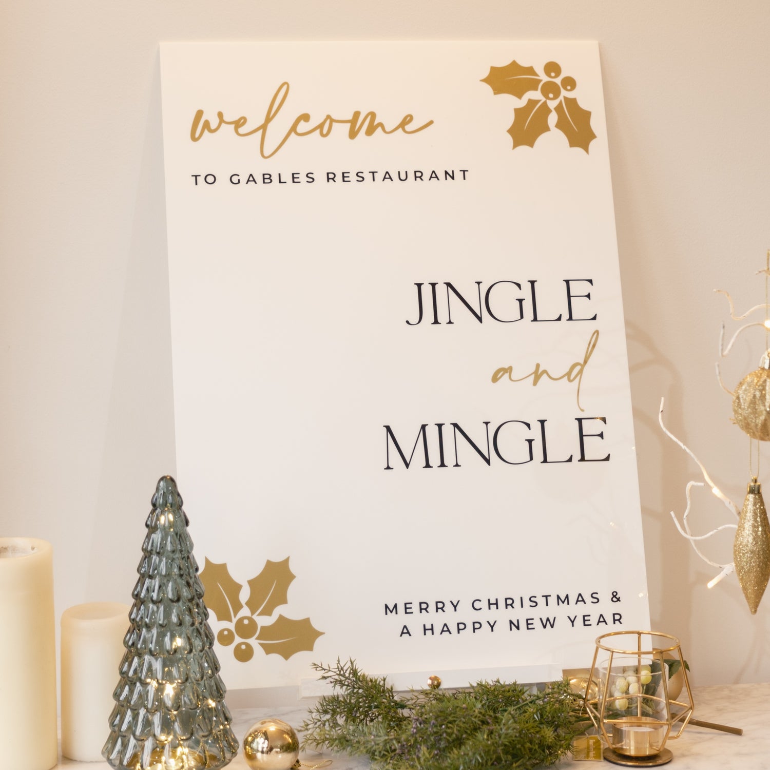 restaurant christmas decor