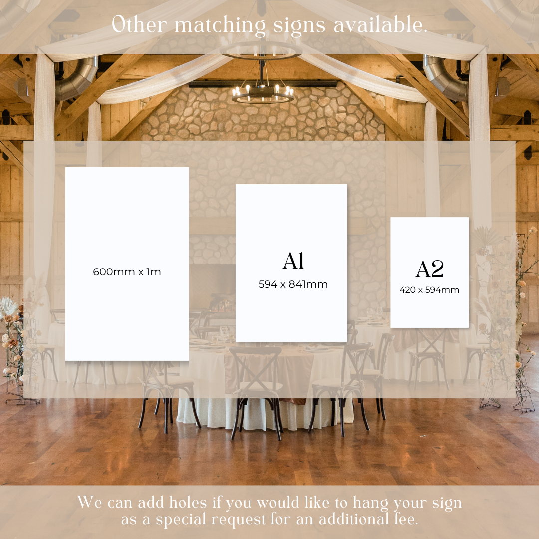 Personalised Modern Welcome To Our Wedding Signage