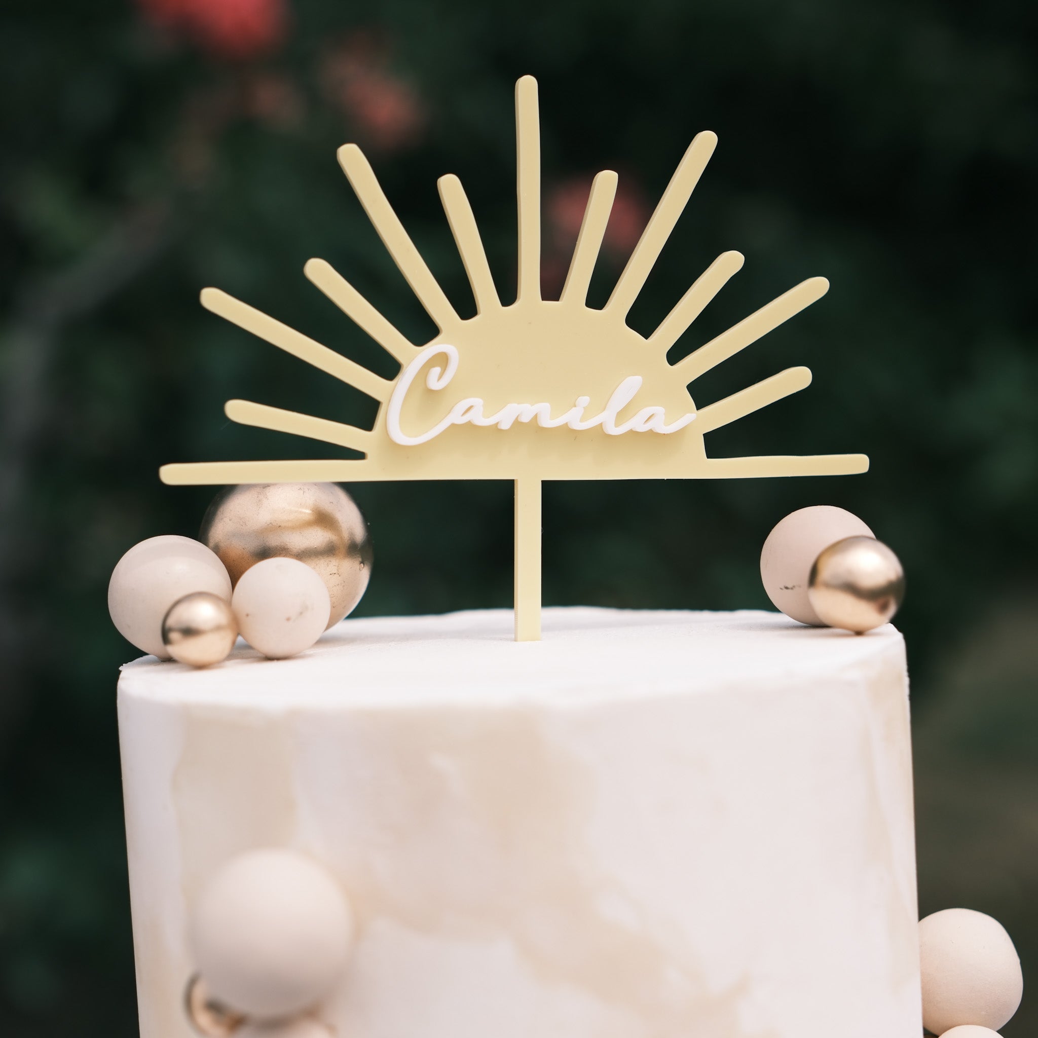 Sunny cake topper