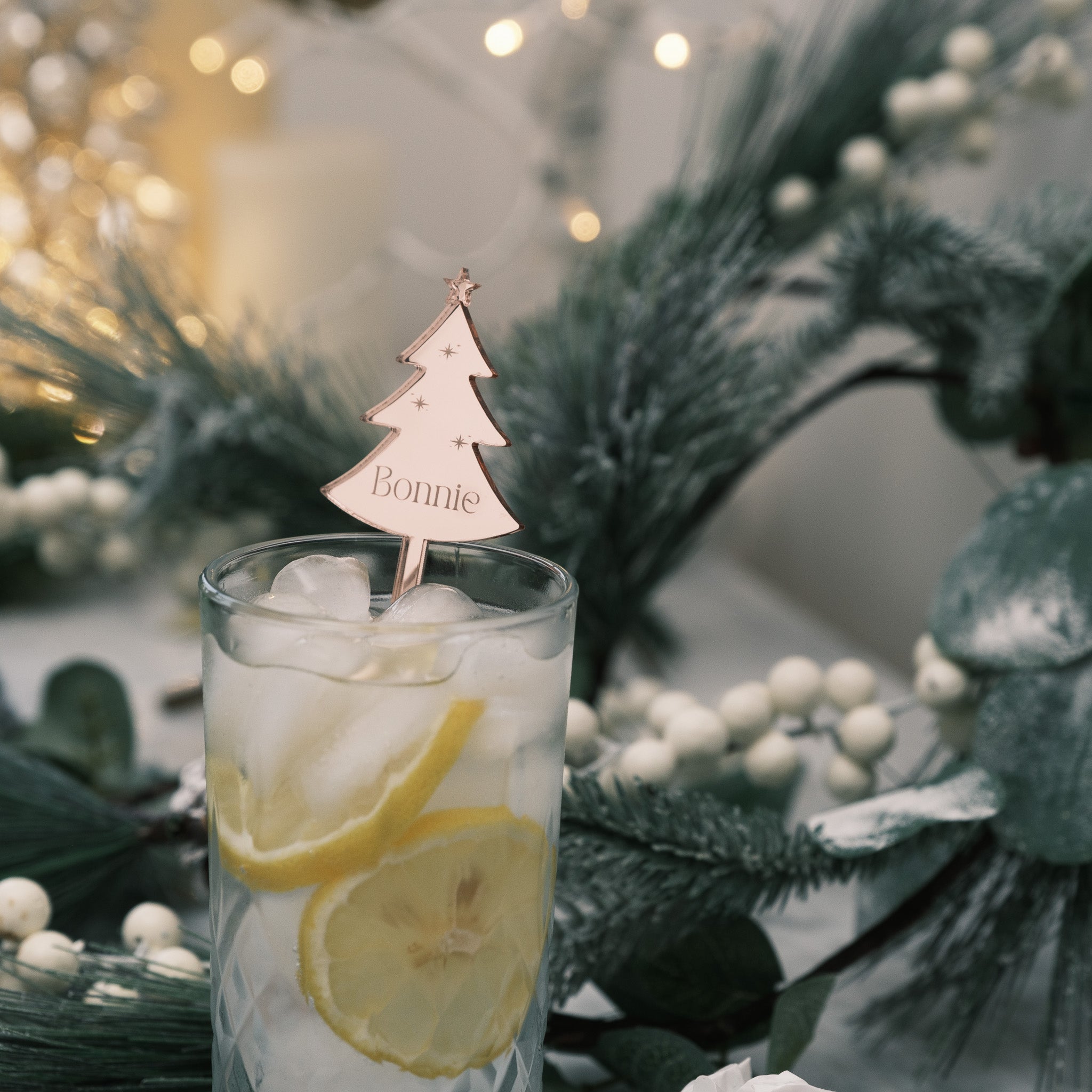 swizzle sticks christmas table favours