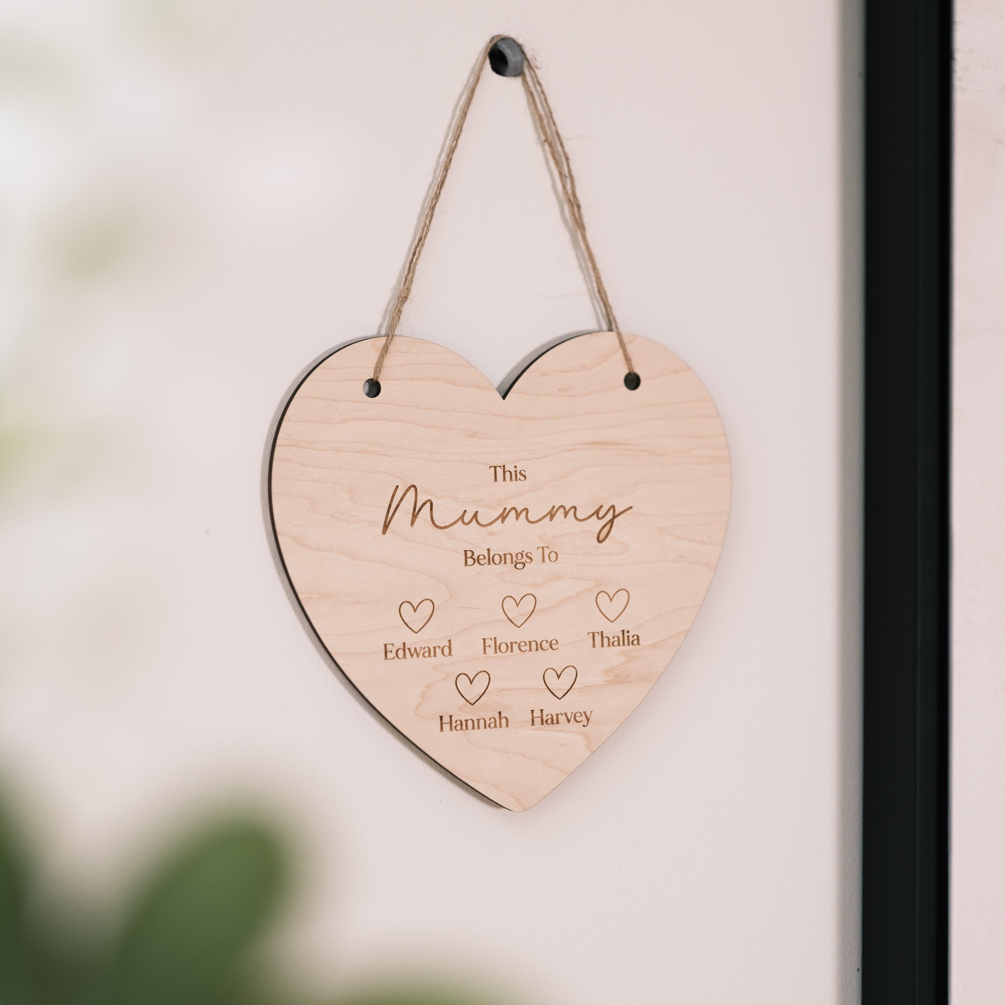 Personalised Heart Gift for mum Sign