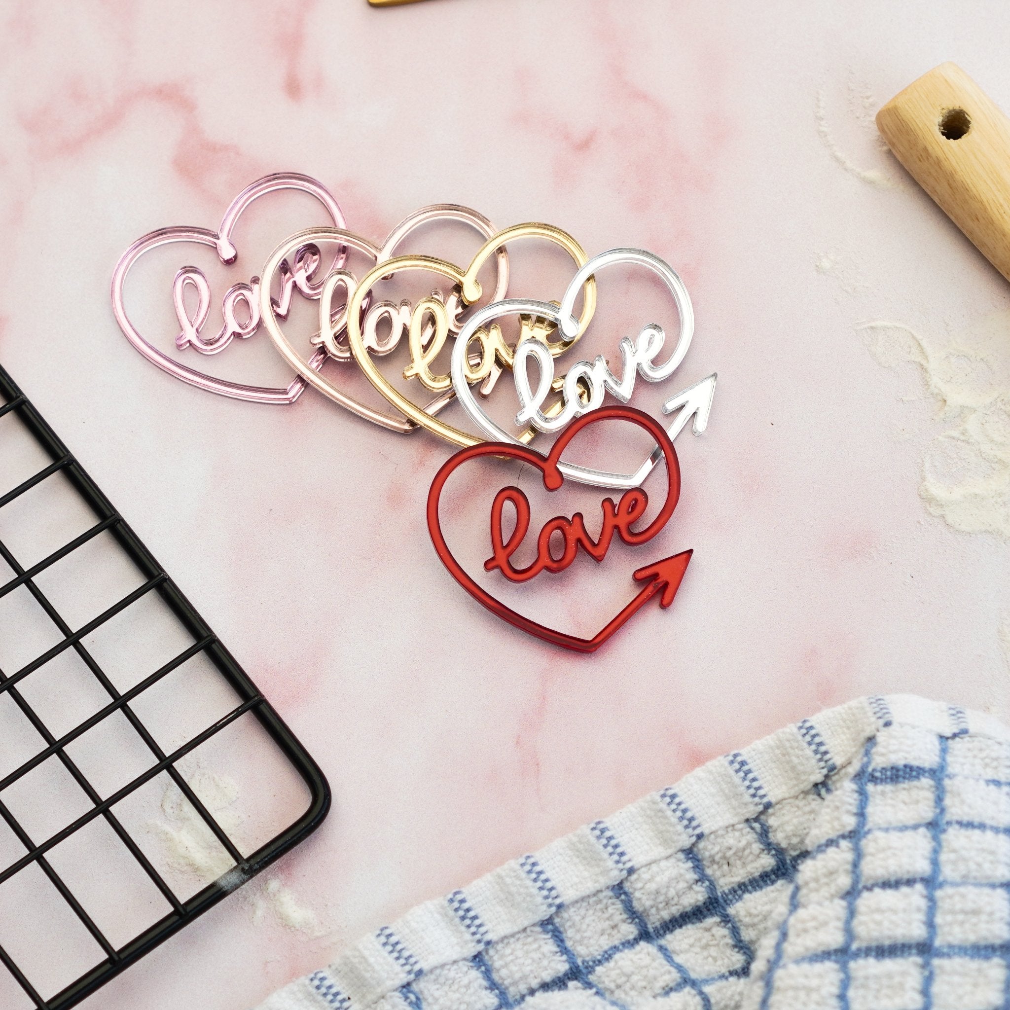 Valentines Cake Charm set