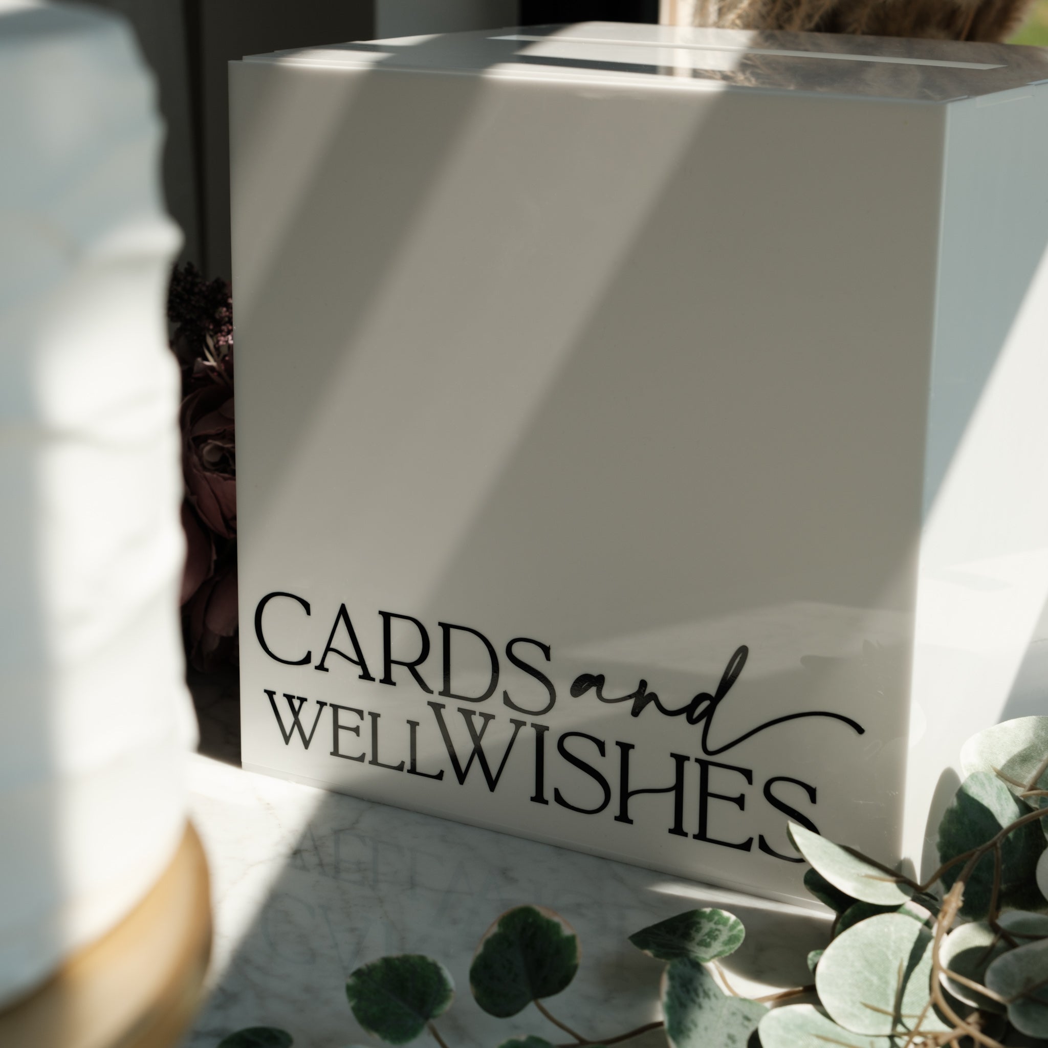 Acrylic Card & Well Wishes Thank you Box