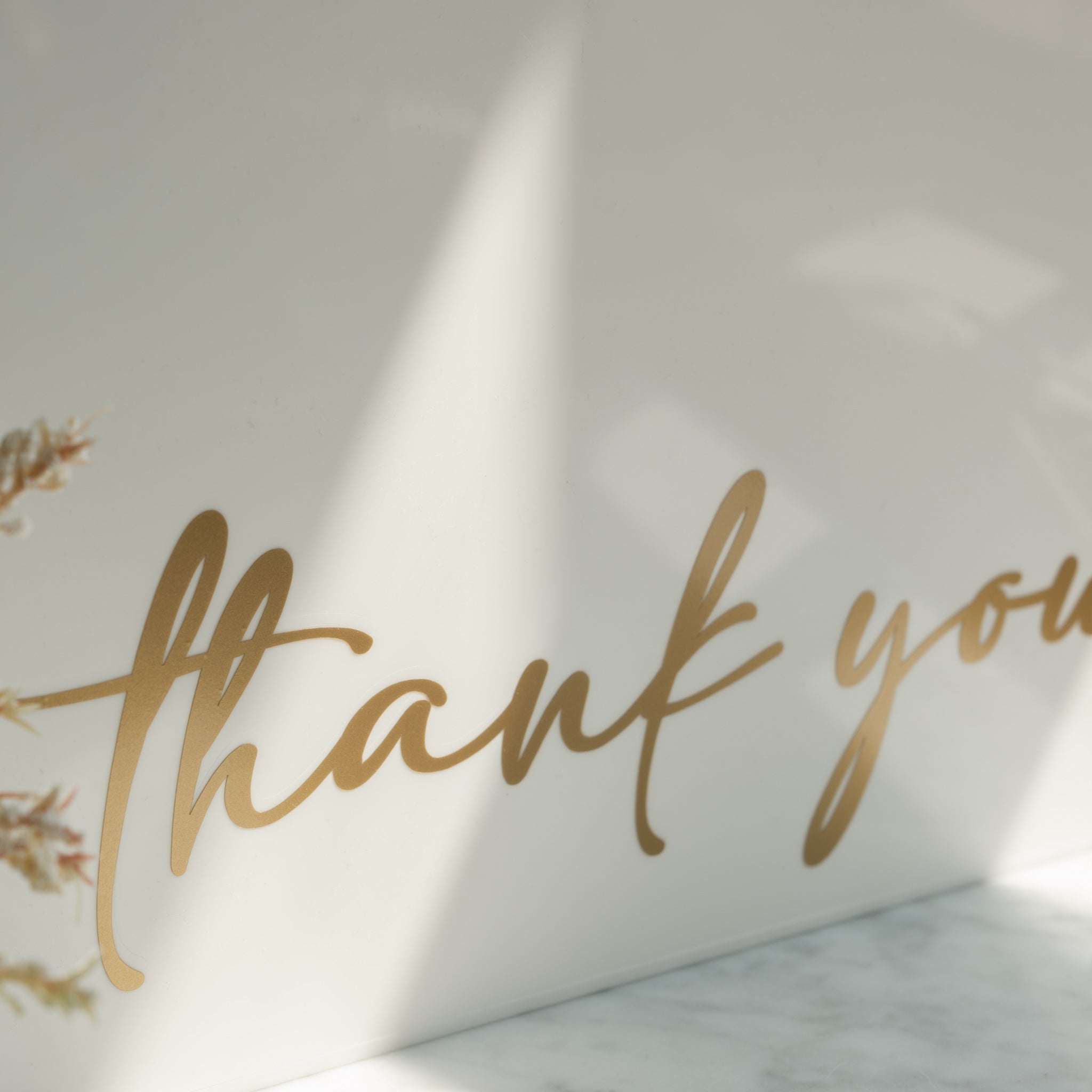 Acrylic Thank You Wedding Card Box