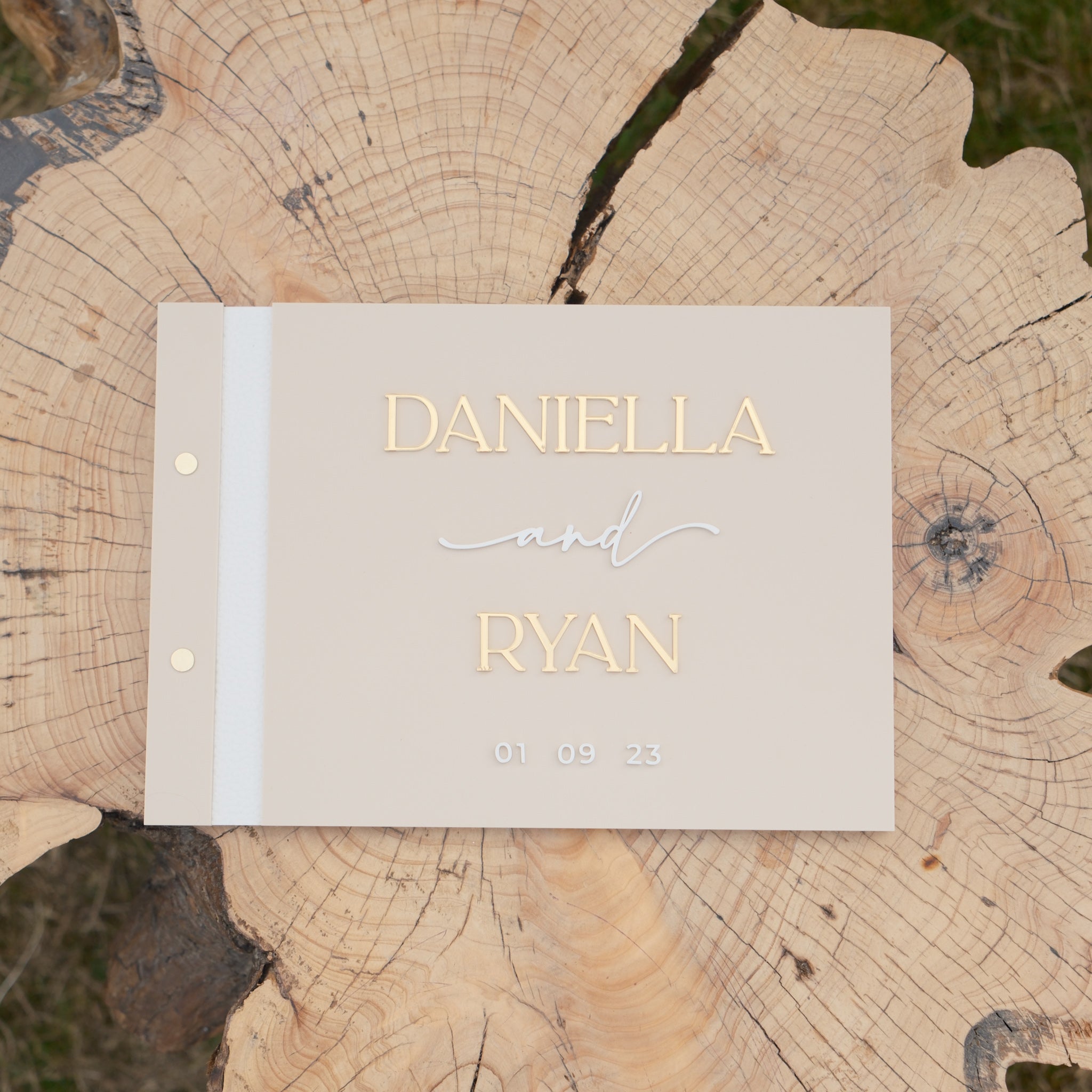 Personalised wedding guestbook