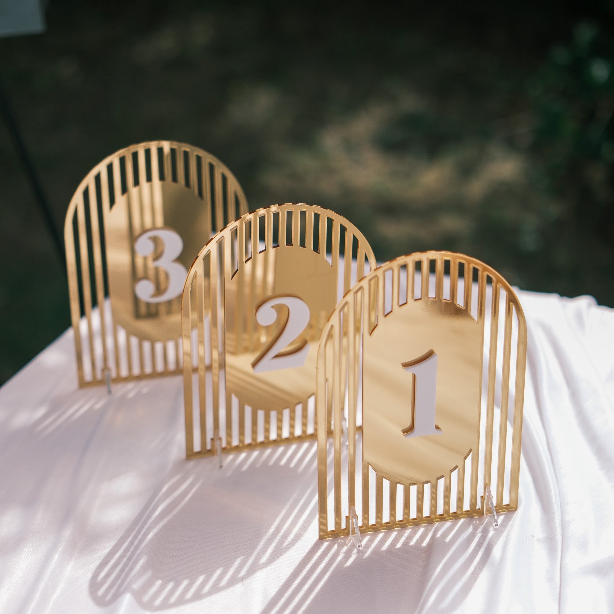 Arch Wedding Table Number With Stands