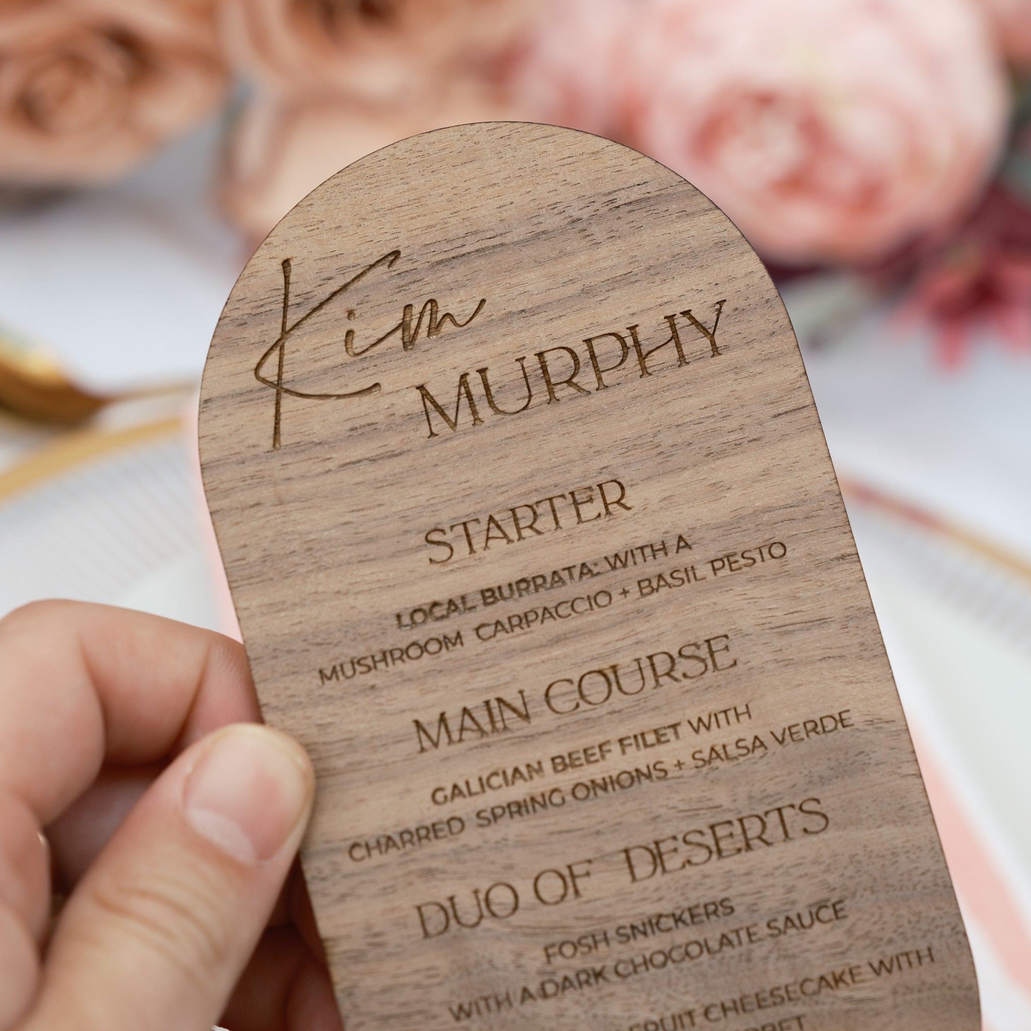 wedding menu card