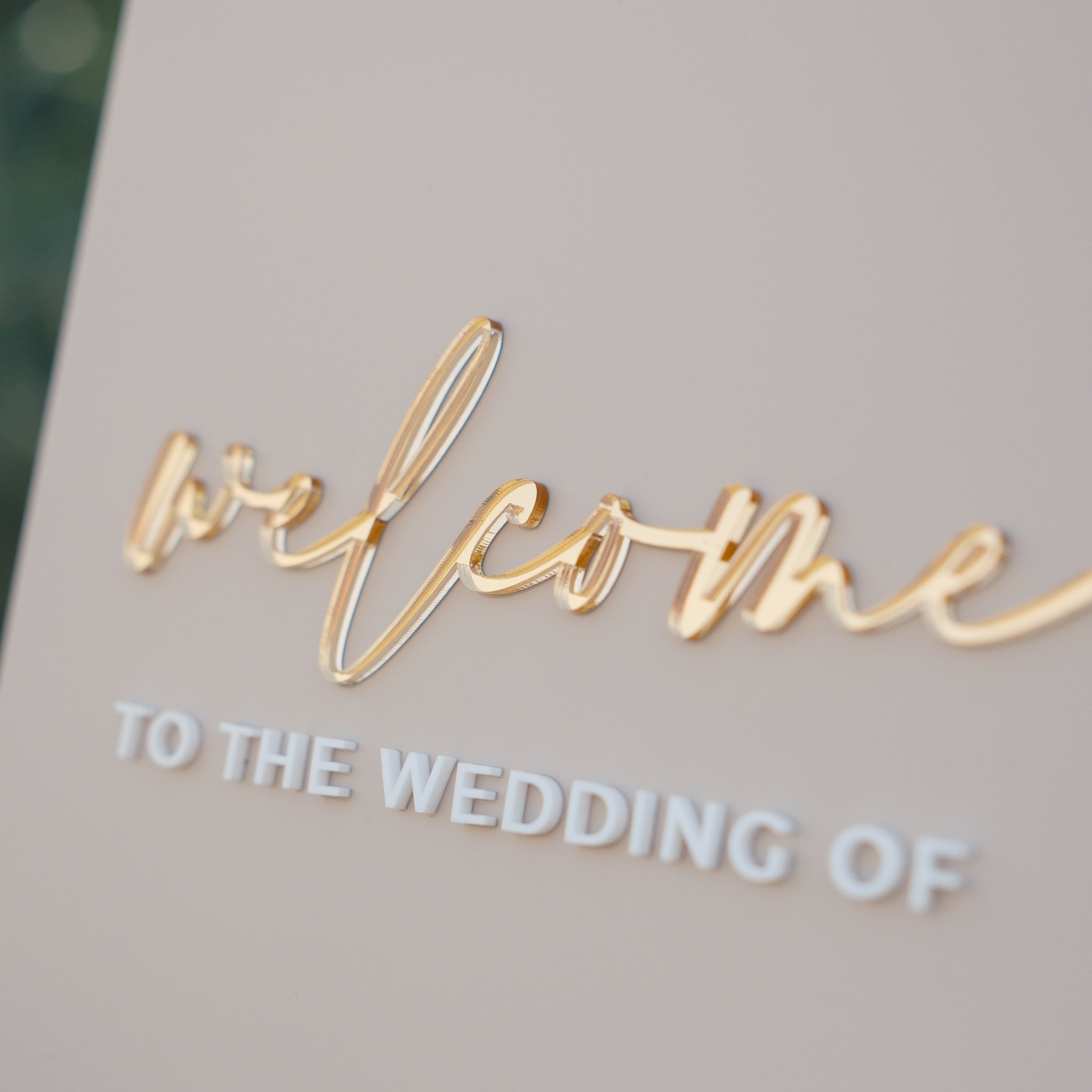 Personalised welcome sign