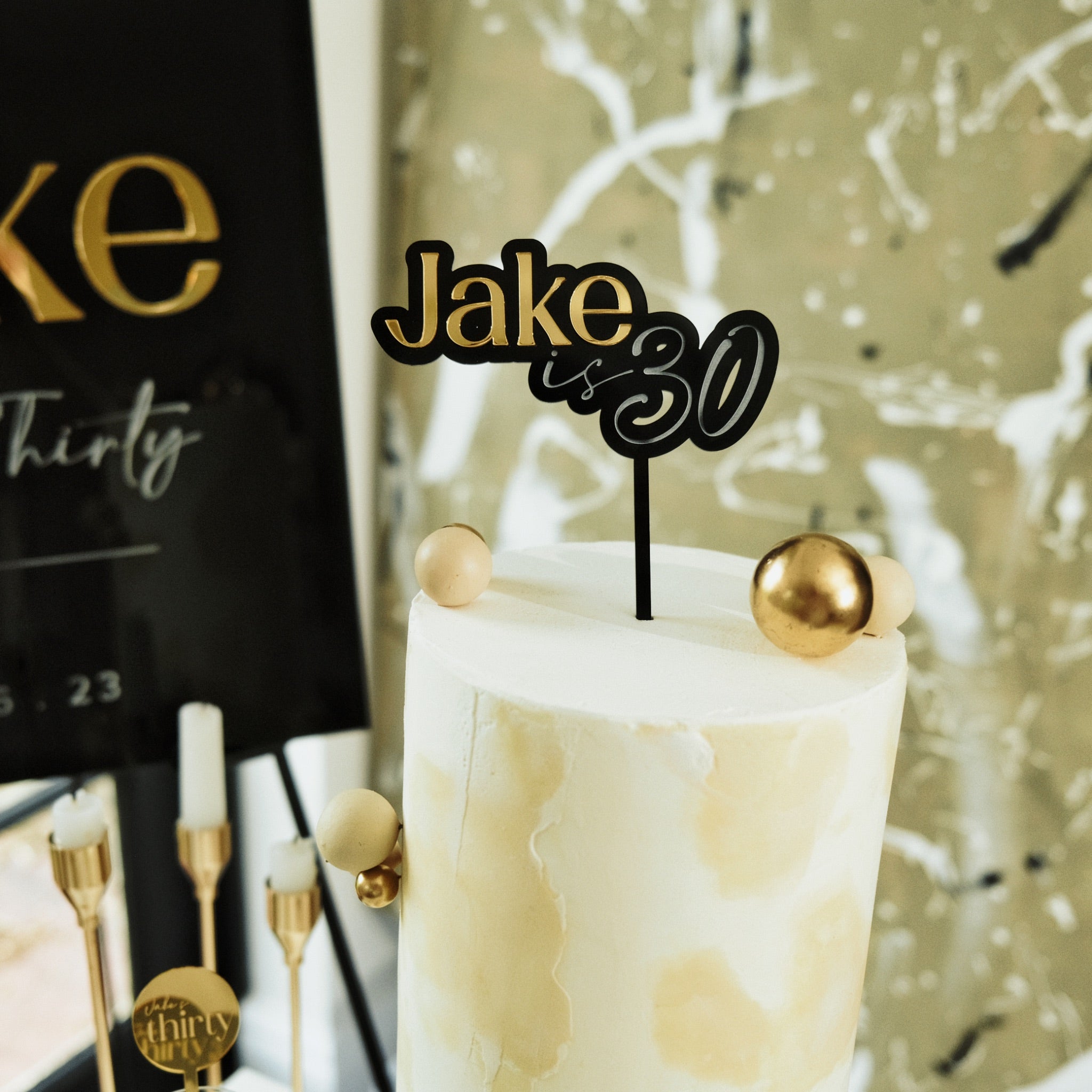 Double layer cake topper