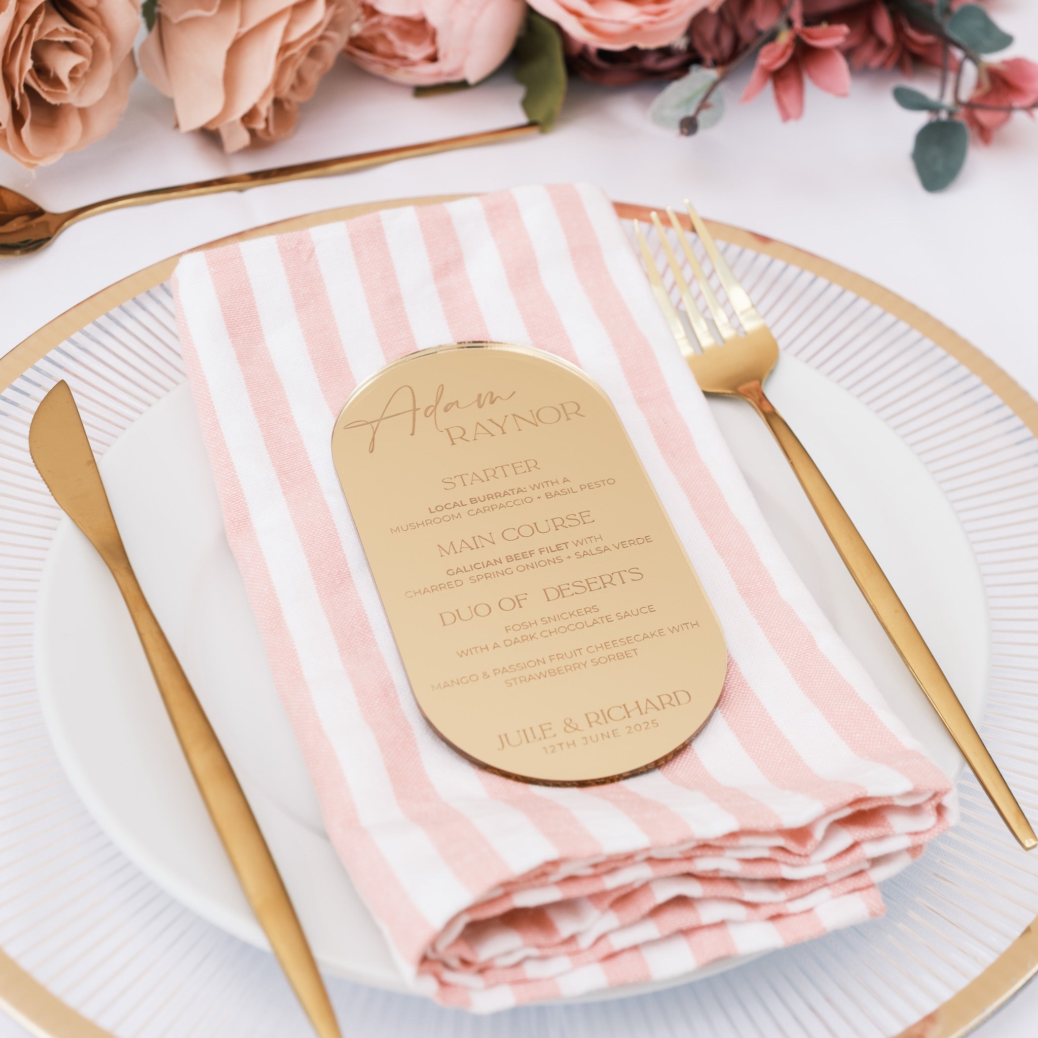 menu with name