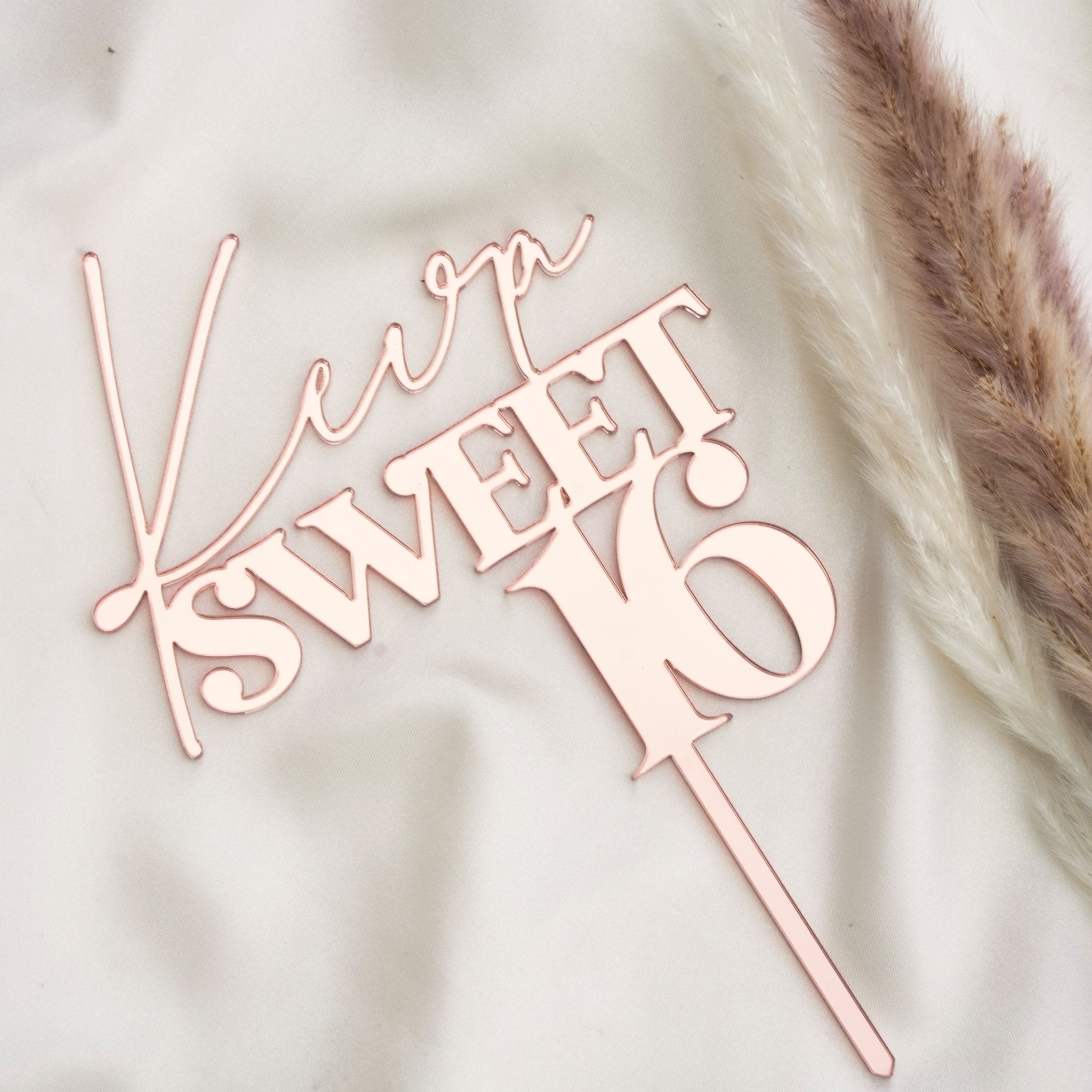 sweet sixteenth acrylic cake charm topper