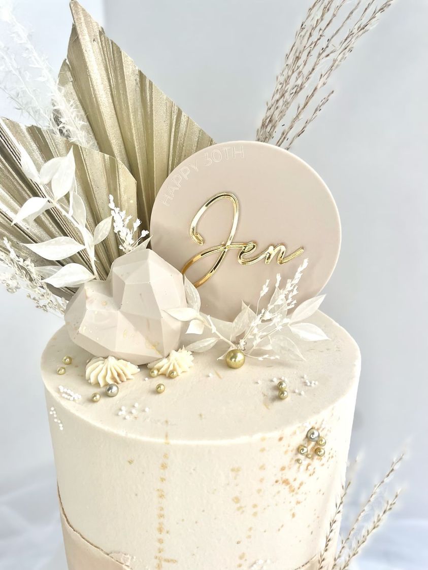 Double Layer Paddle Cake Topper