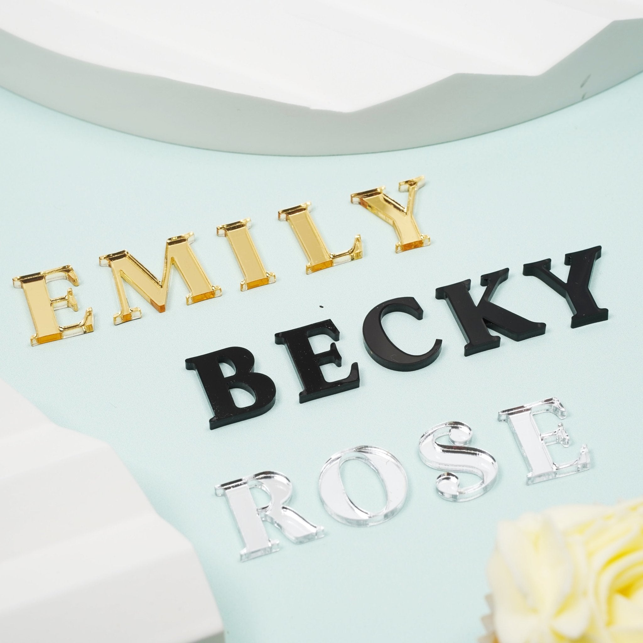 Personalised cake charm letters