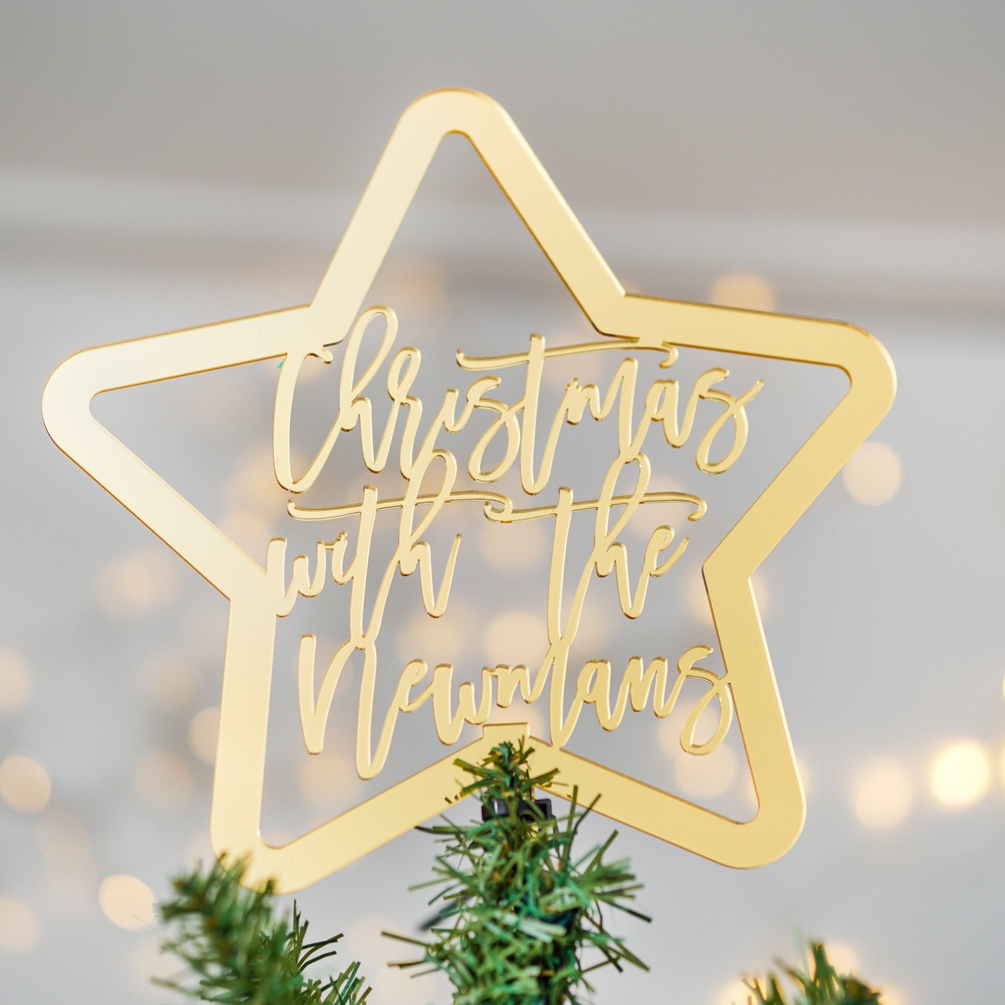 Personalised Christmas Star Tree Topper