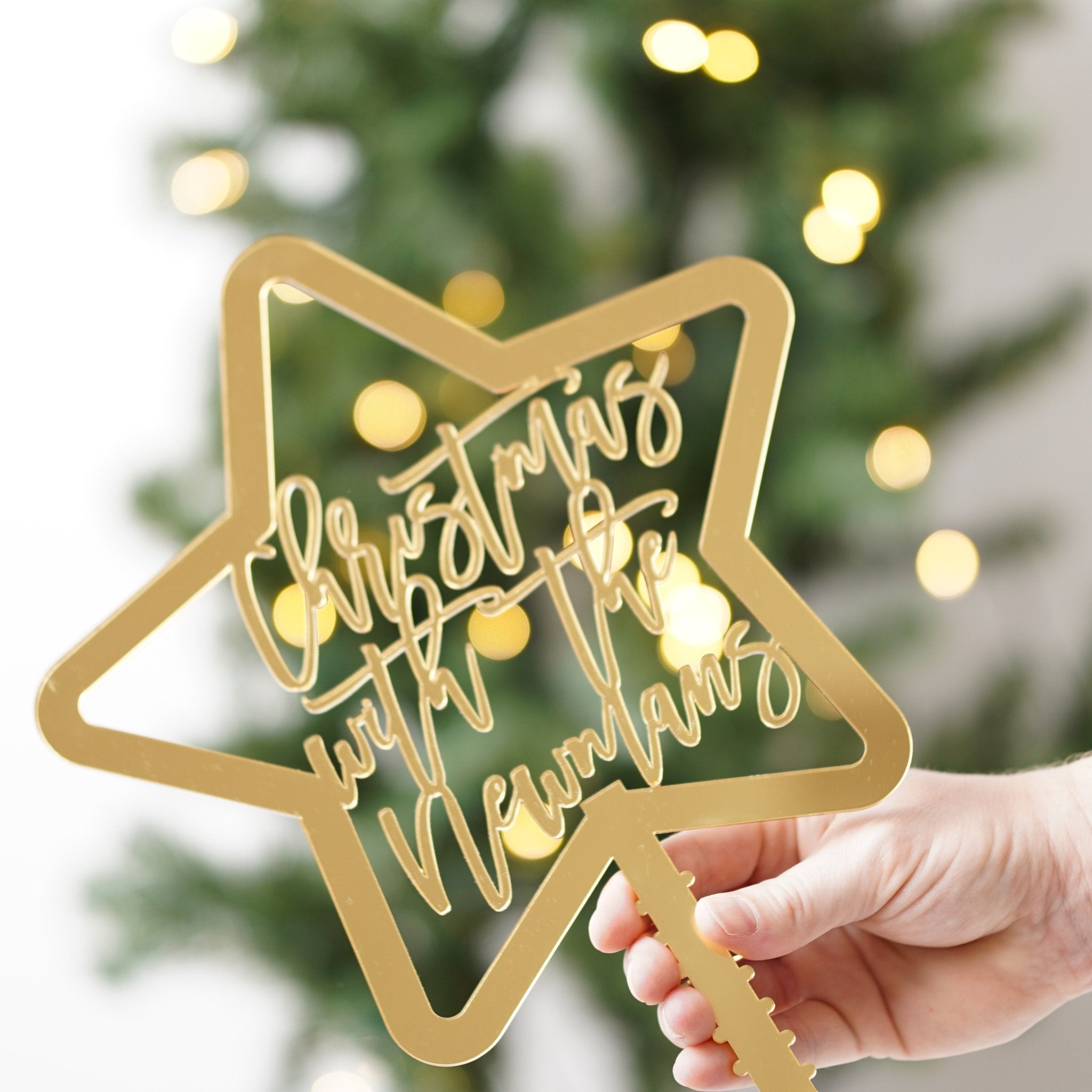 Personalised Christmas Star Tree Topper