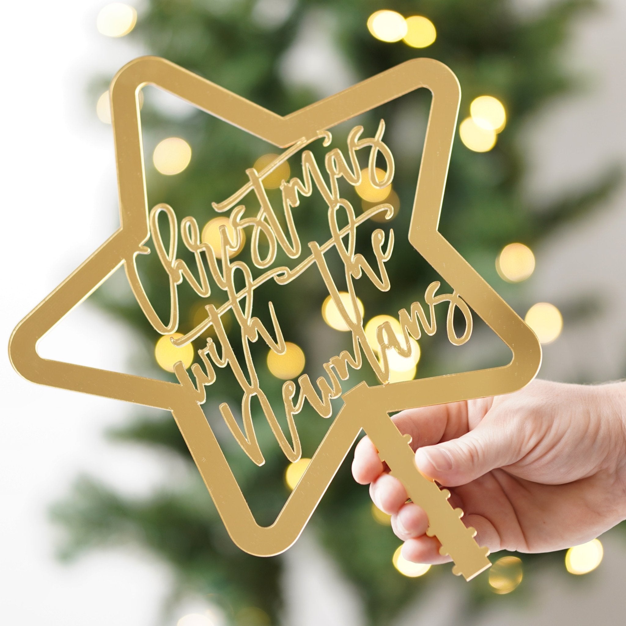 Personalised Christmas Star Tree Topper