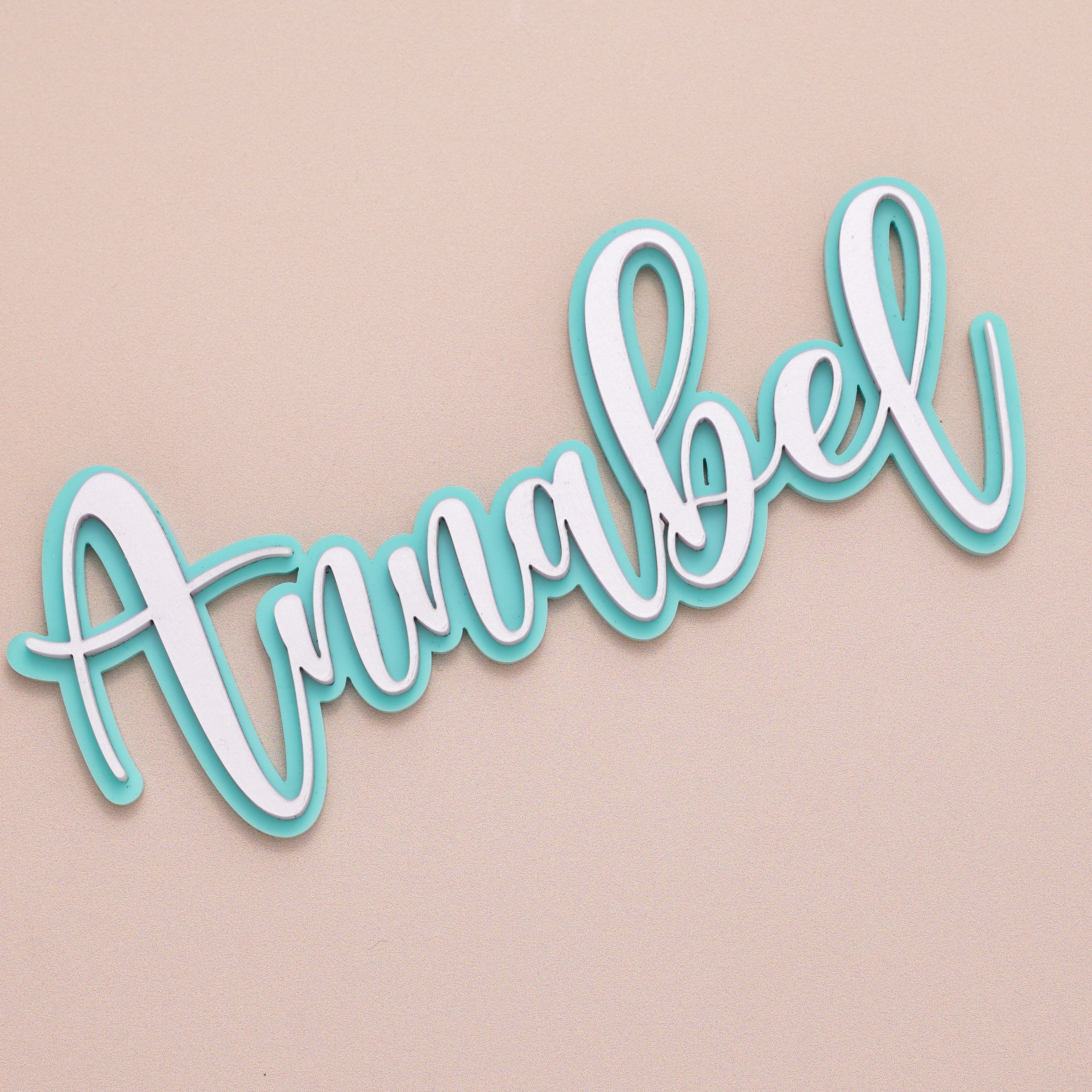 Double Layer Charm Name and Number Set