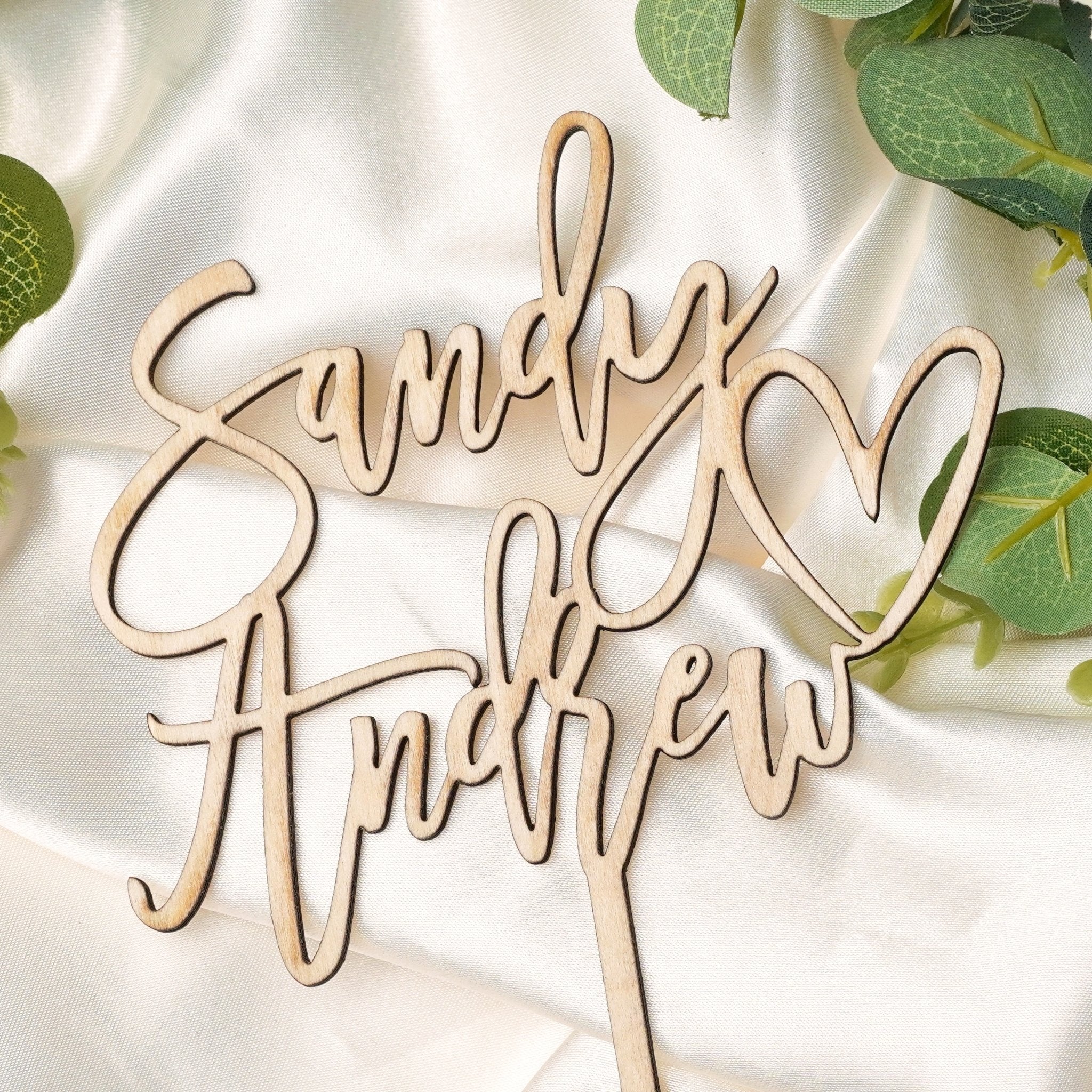 Personalised name and name cake topper