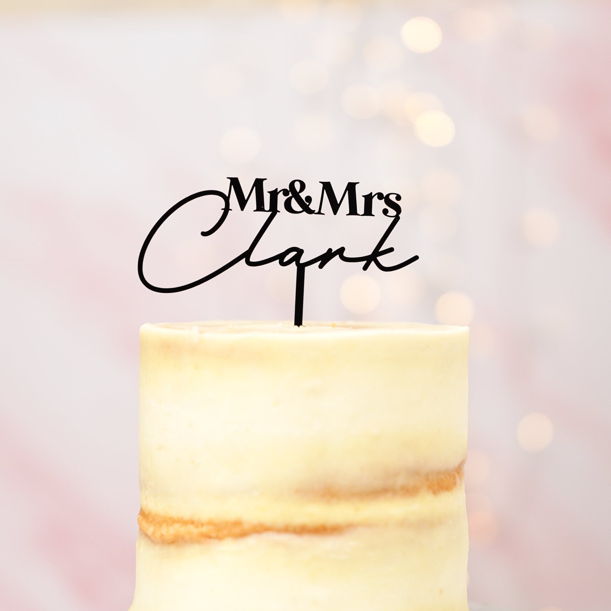 Mr & Mrs Wedding Cake Topper