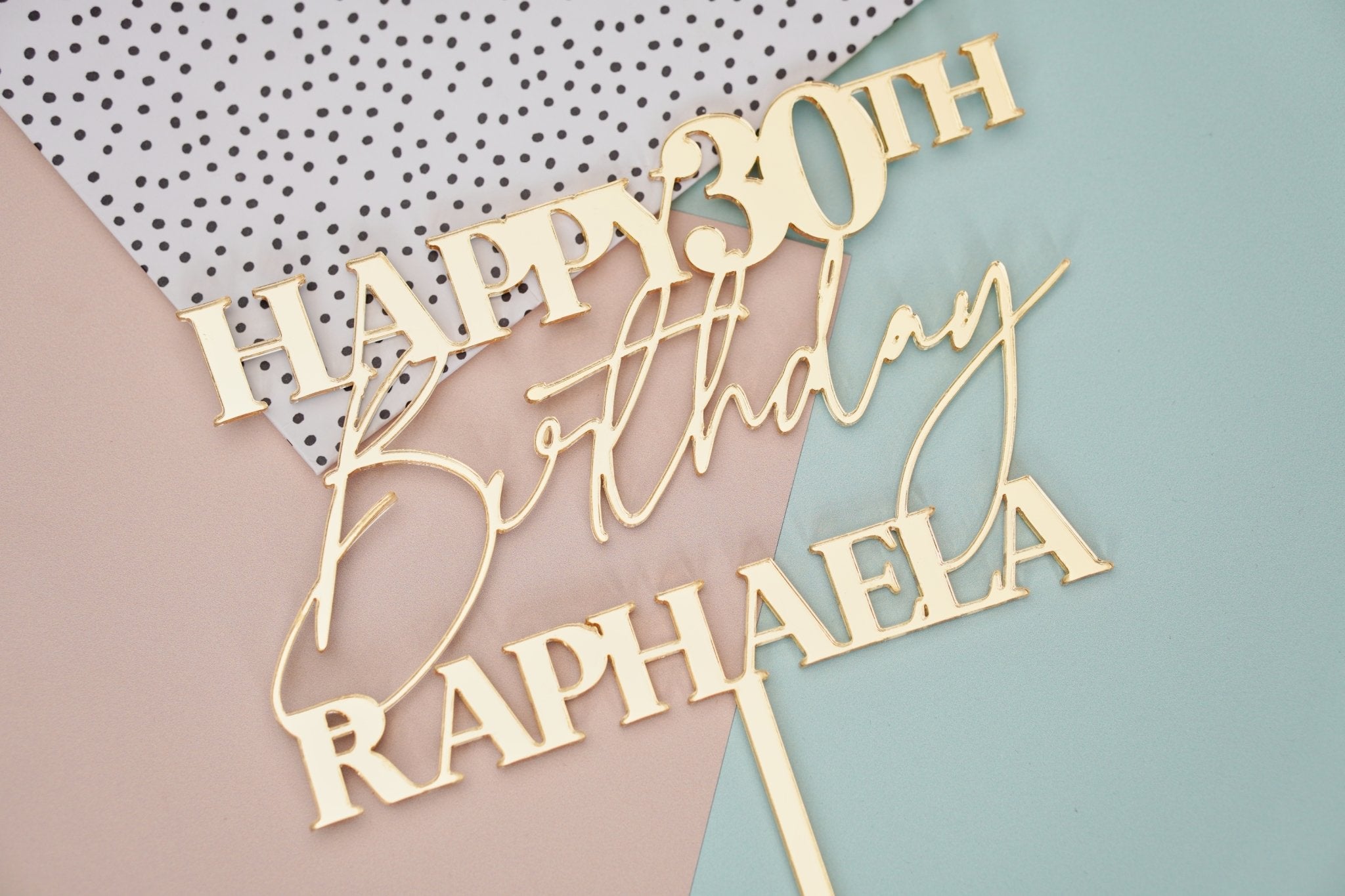 Personalised Happy Birthday Cake Topper