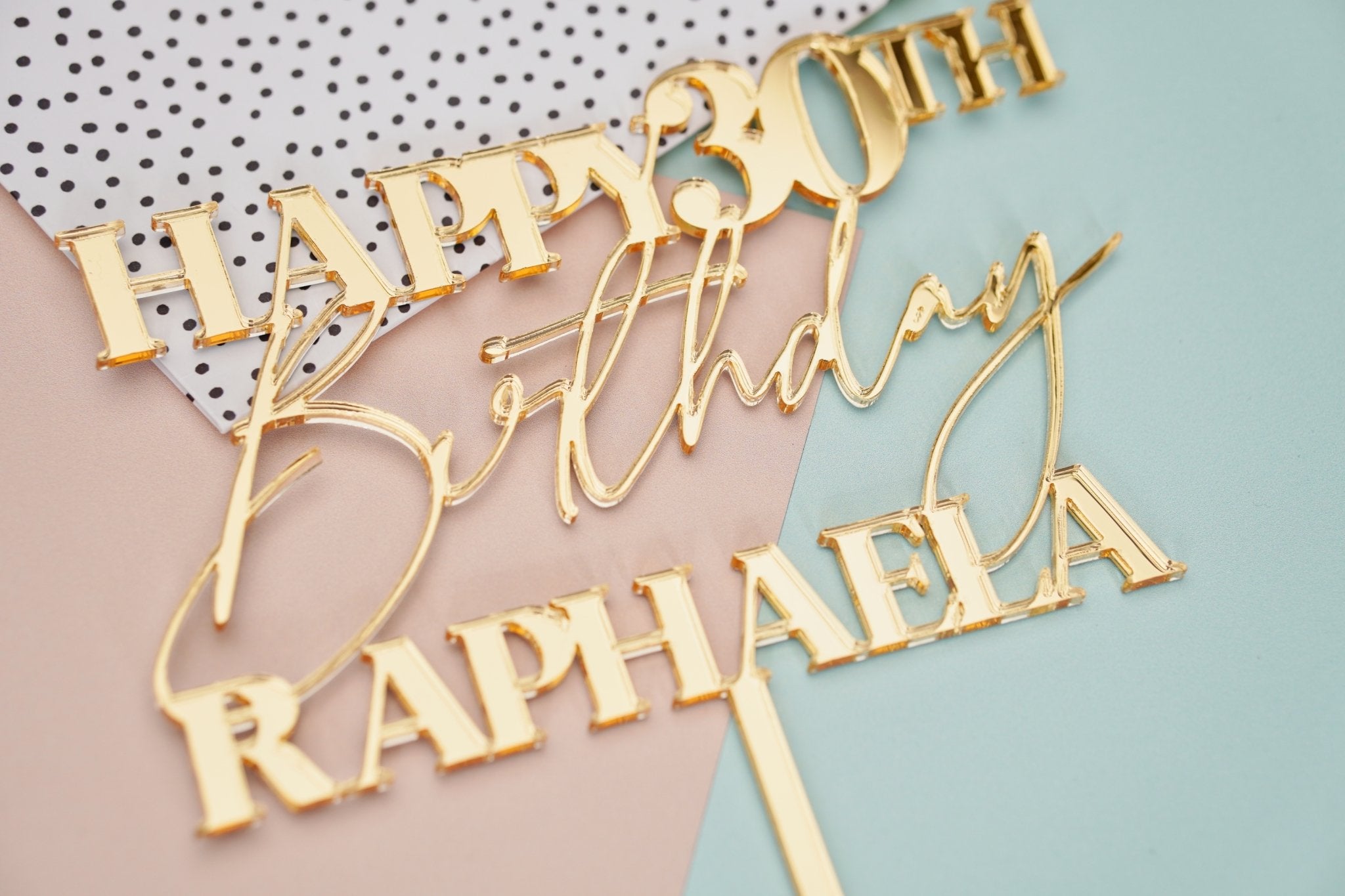 Custom Happy Birthday Cake Topper