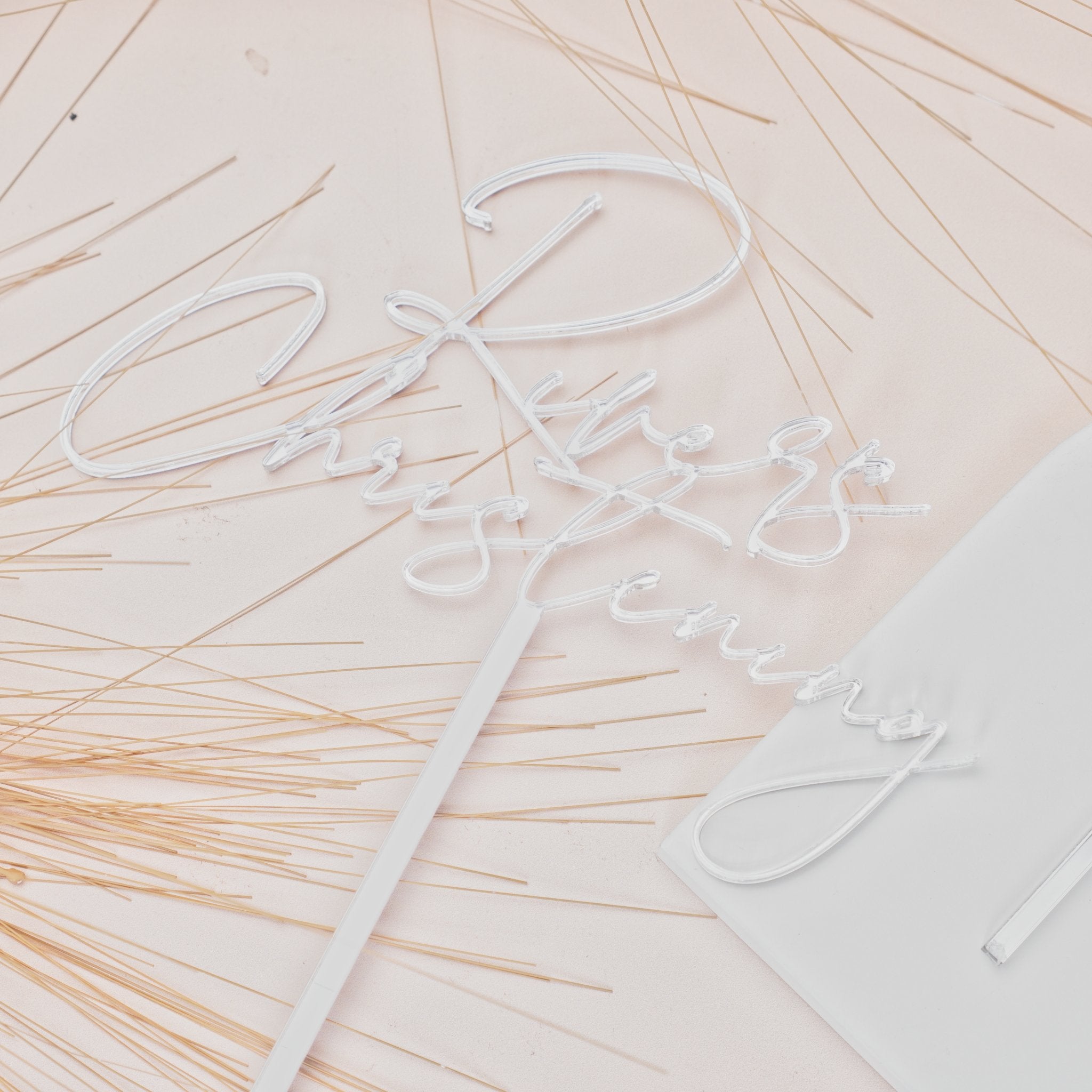 Christening cake Topper with Cross