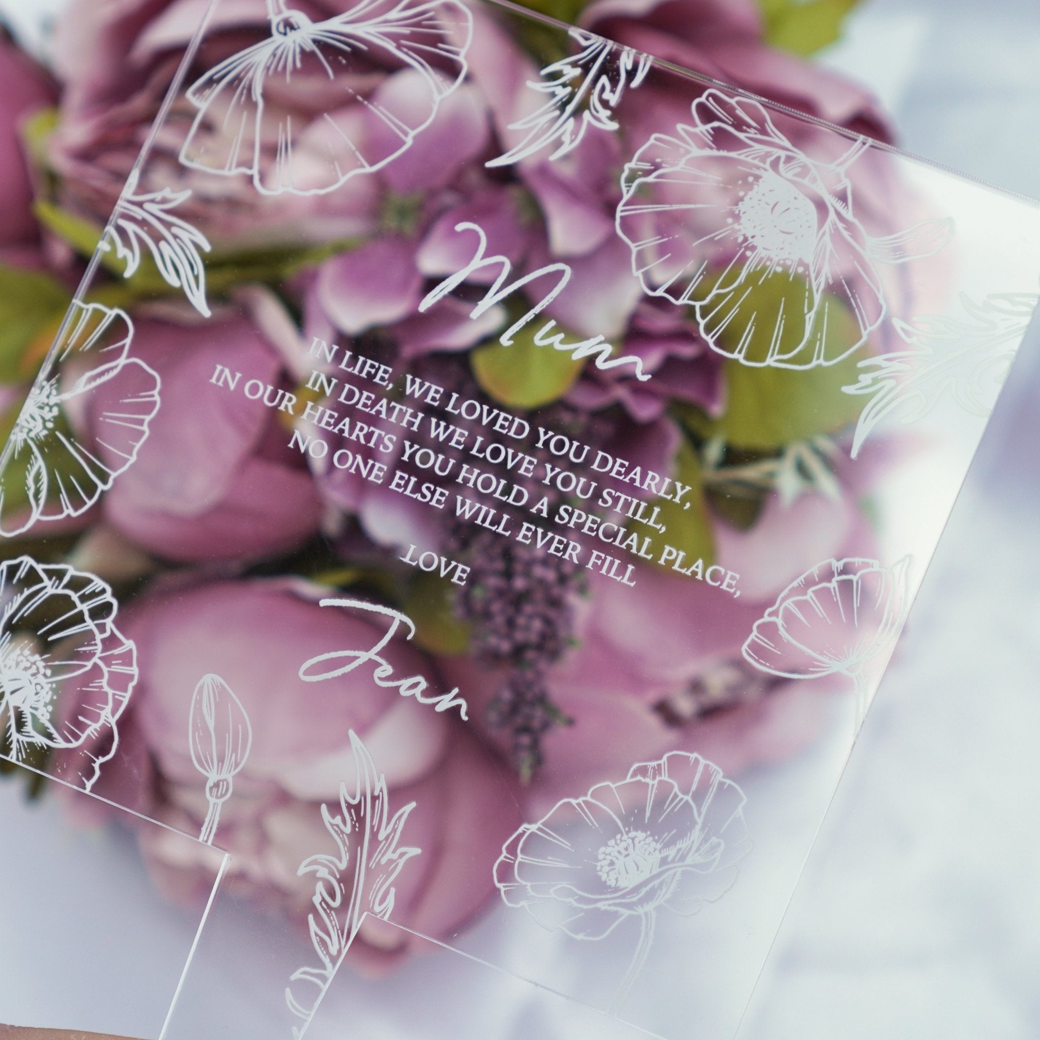 Personalised Flower Grave Ornament