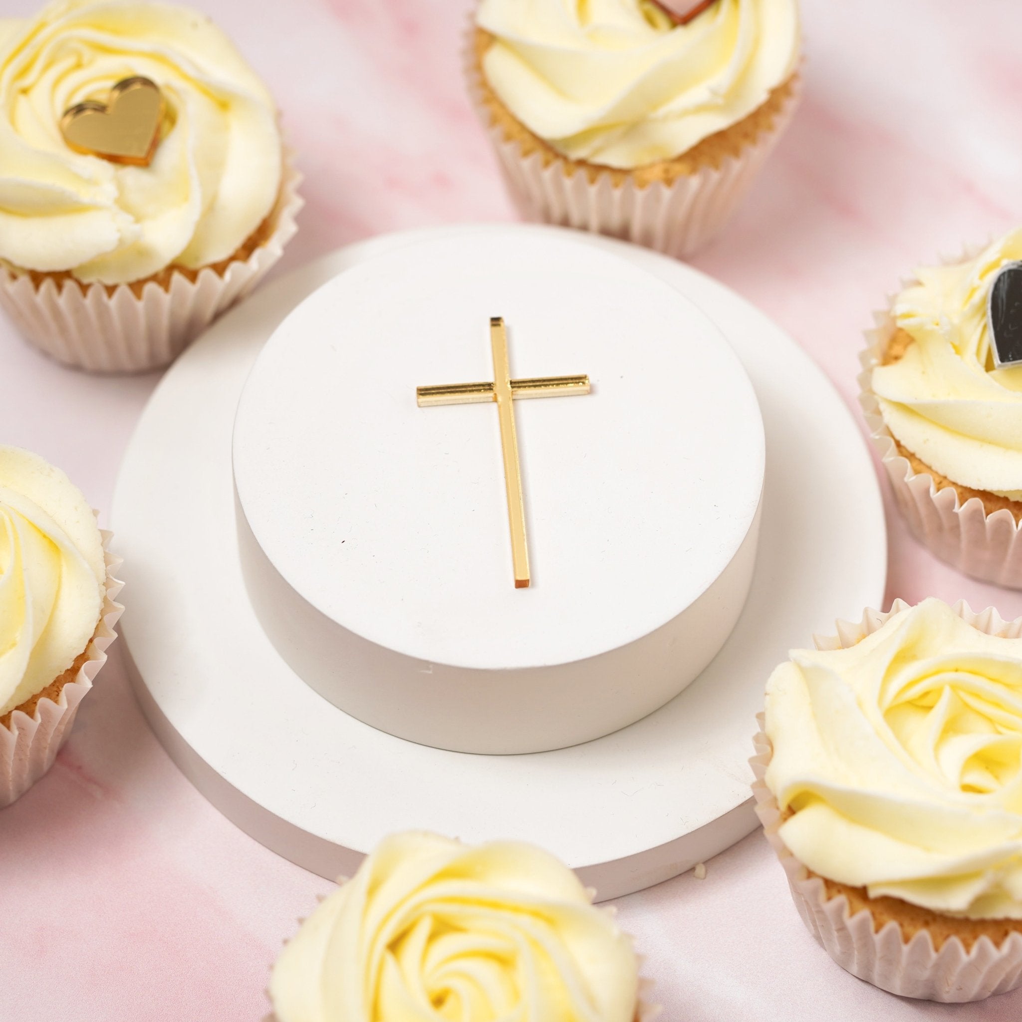 Thin cross cake charm
