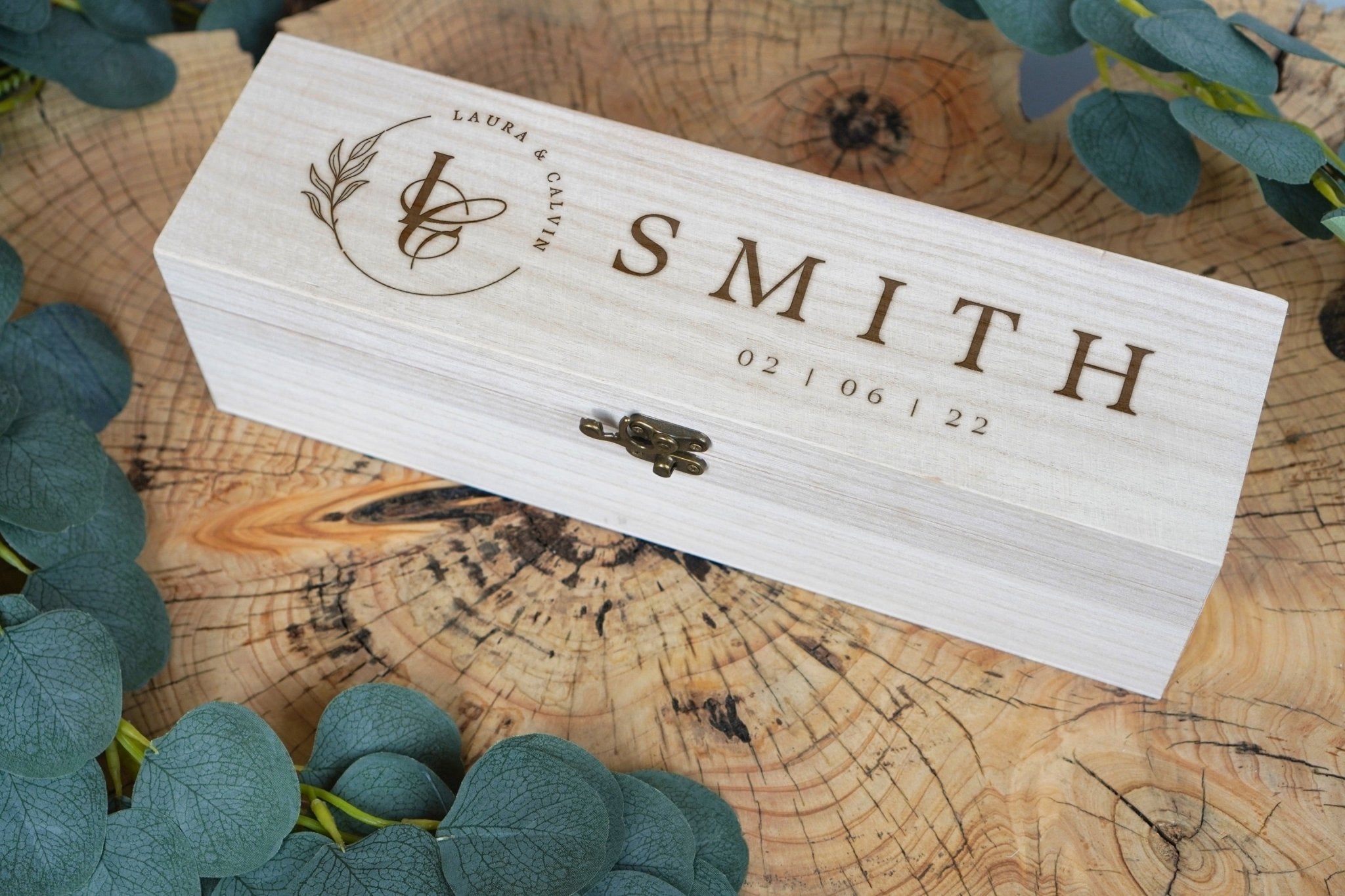 Personalised Wedding Wine Box