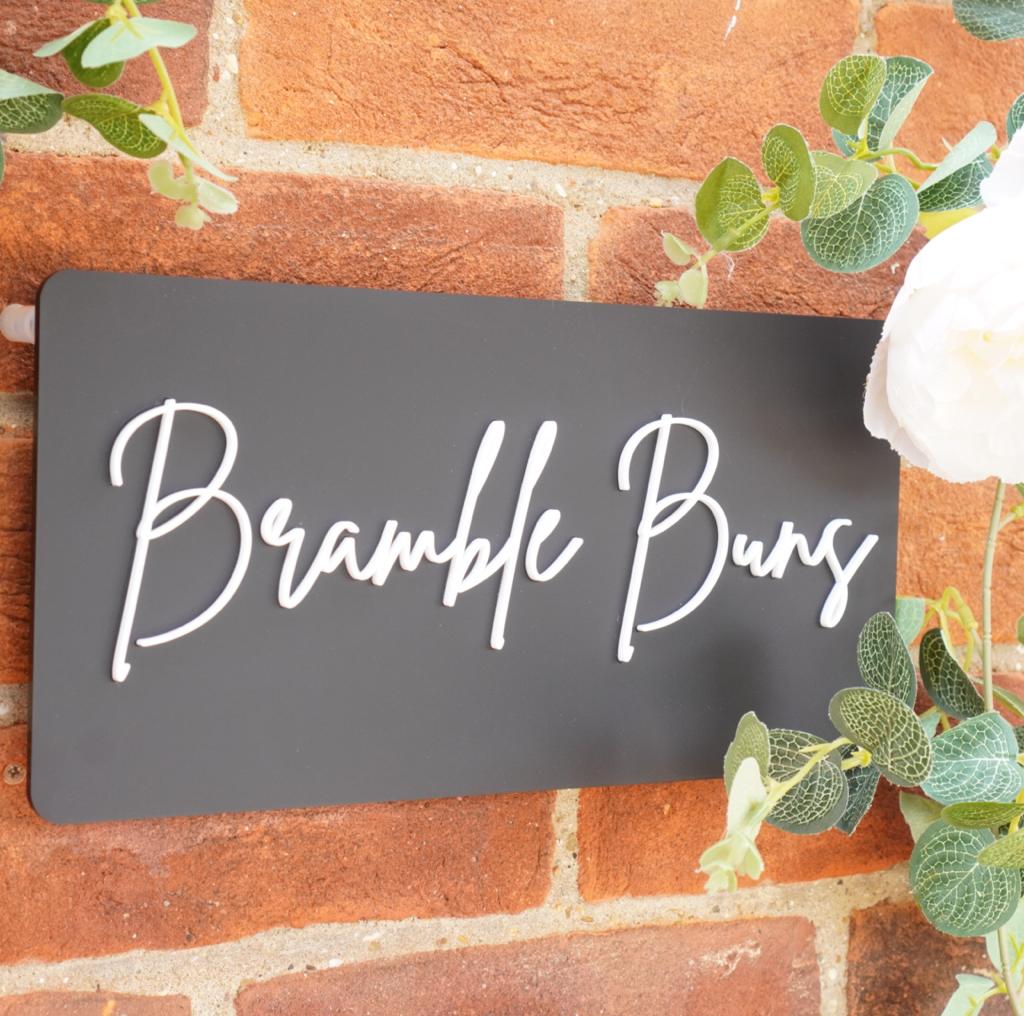 Script Font Door Sign 3D