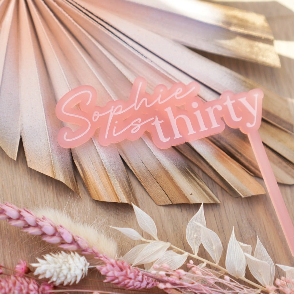 Name and age Cake Topper