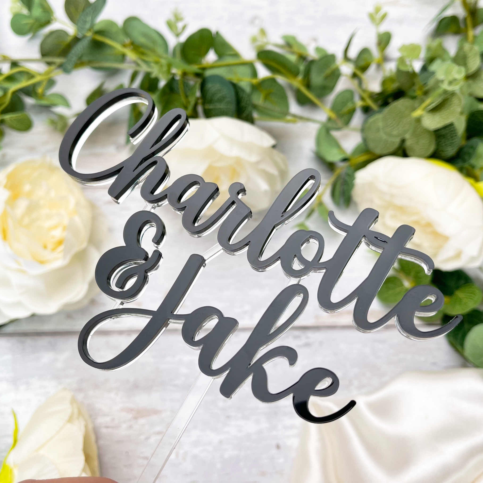 Floating Effect Wedding Cake Topper