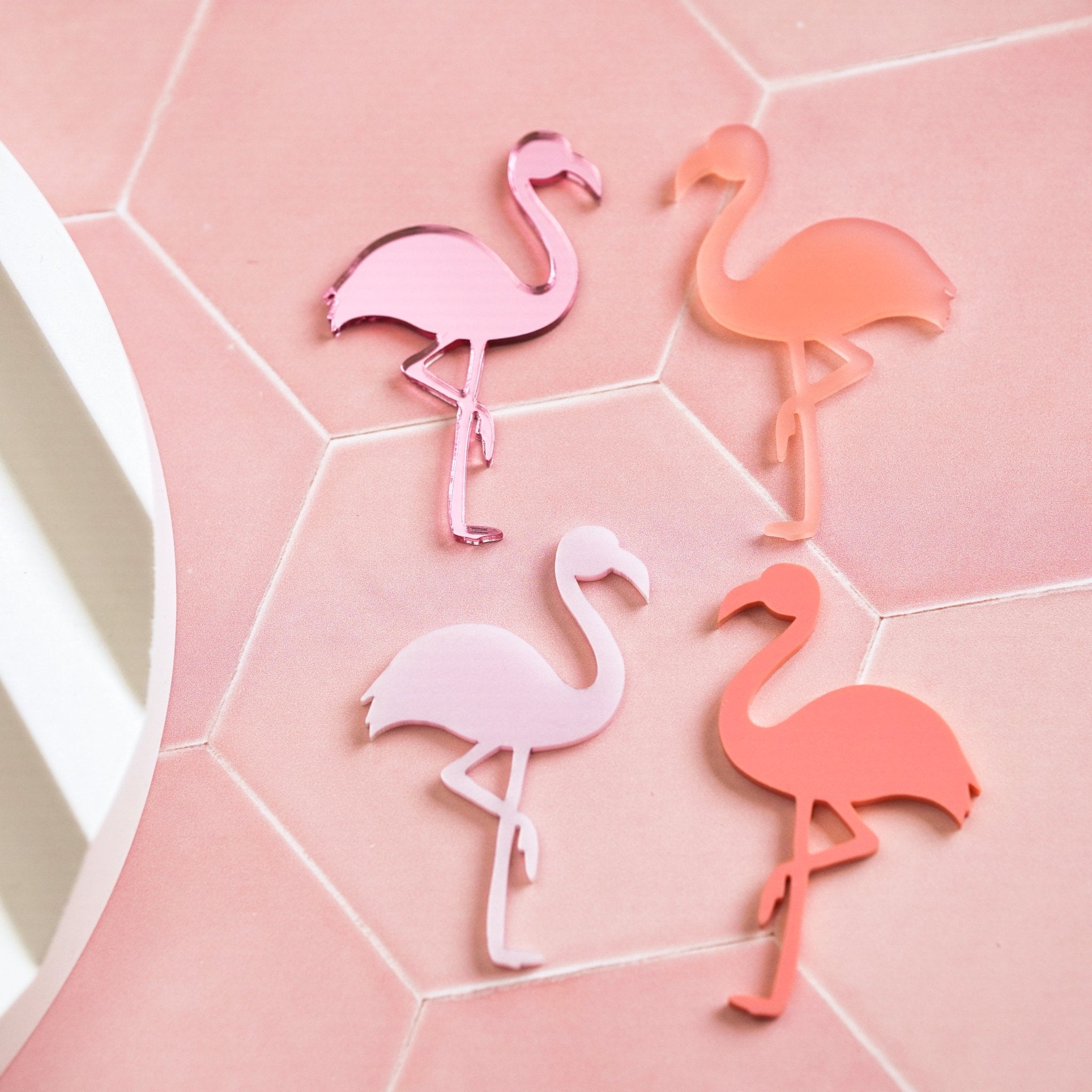 Flamingo Cake Toppers Set of 4